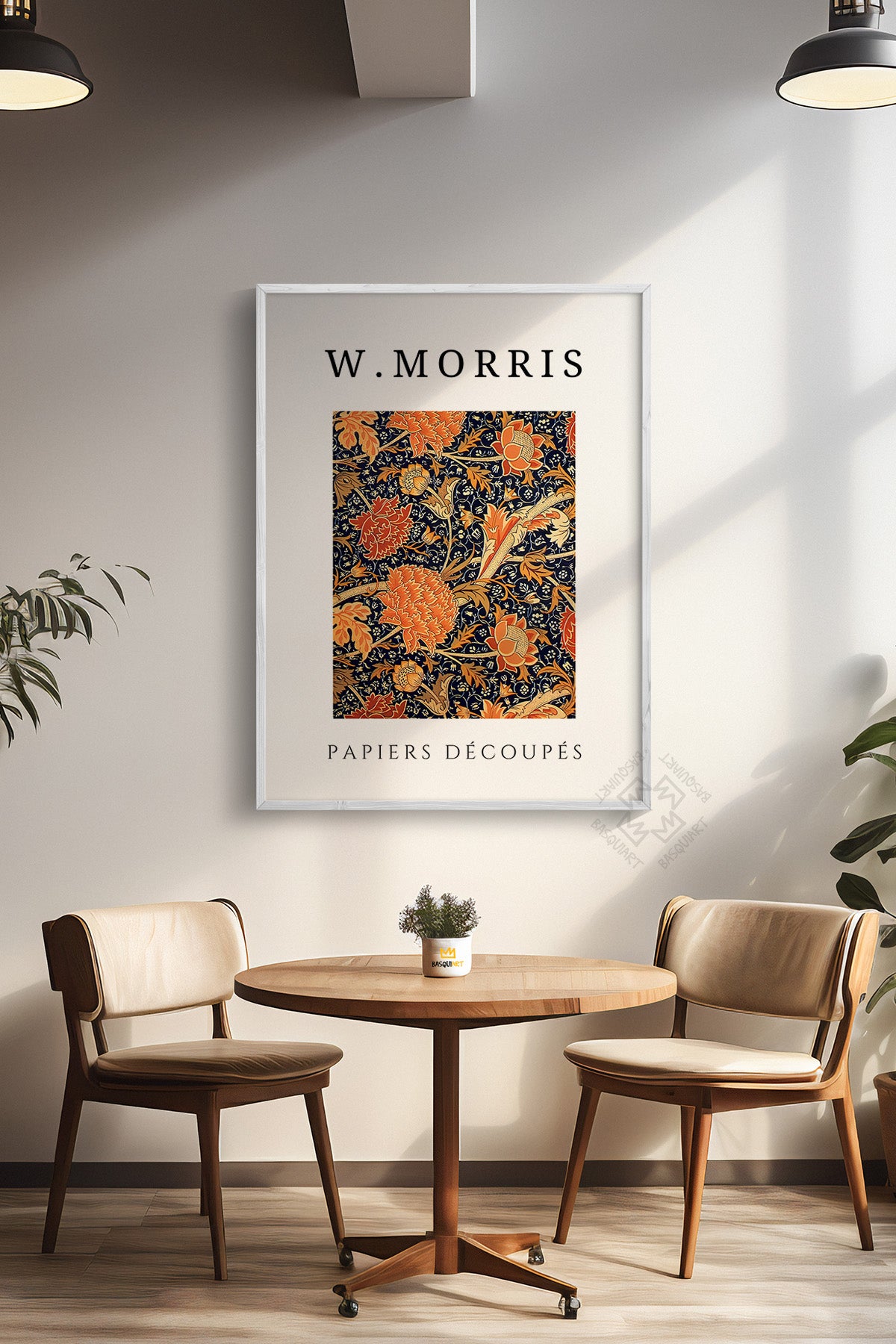 William Morris Serisi Beyaz Çerçeveli Poster, Tablo Duvar Dekoru No:16
