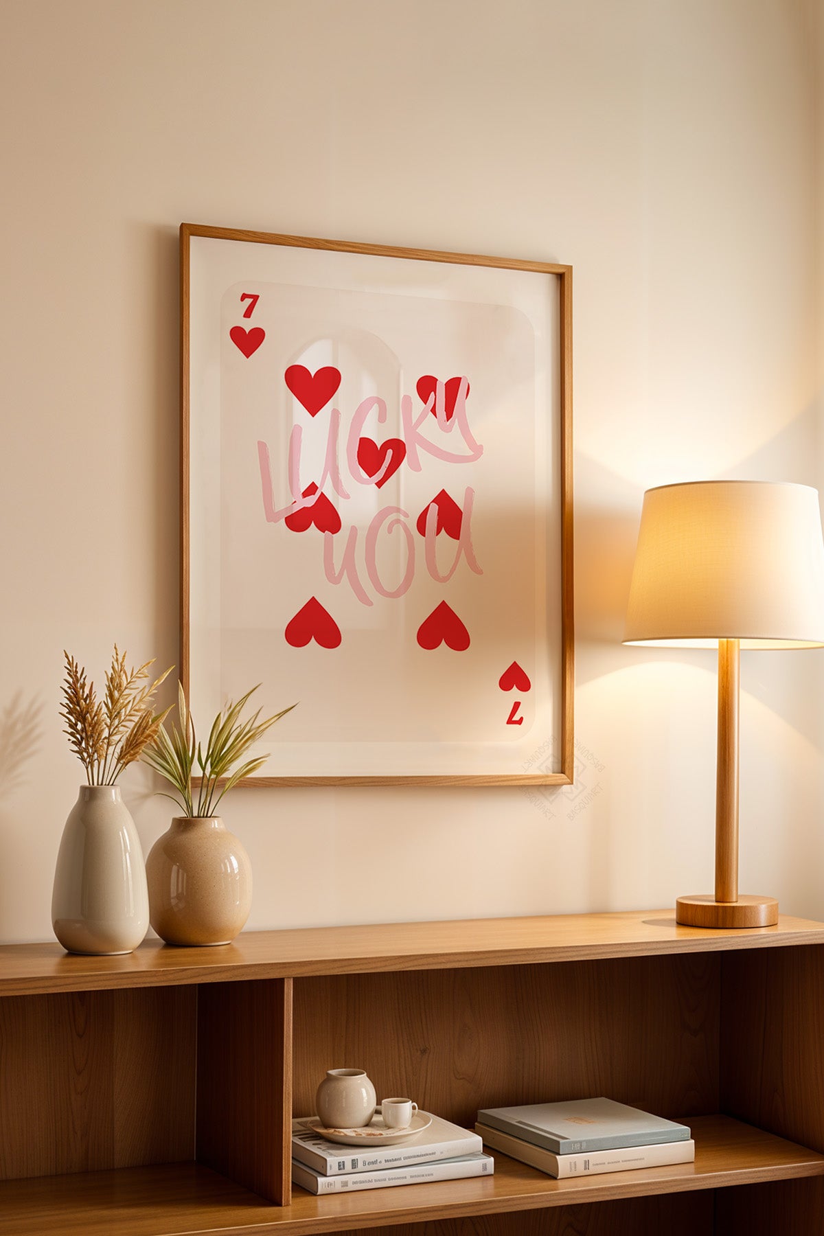 Lucky You Serisi Ahşap Çerçeveli Poster, Tablo Duvar Dekoru No:125