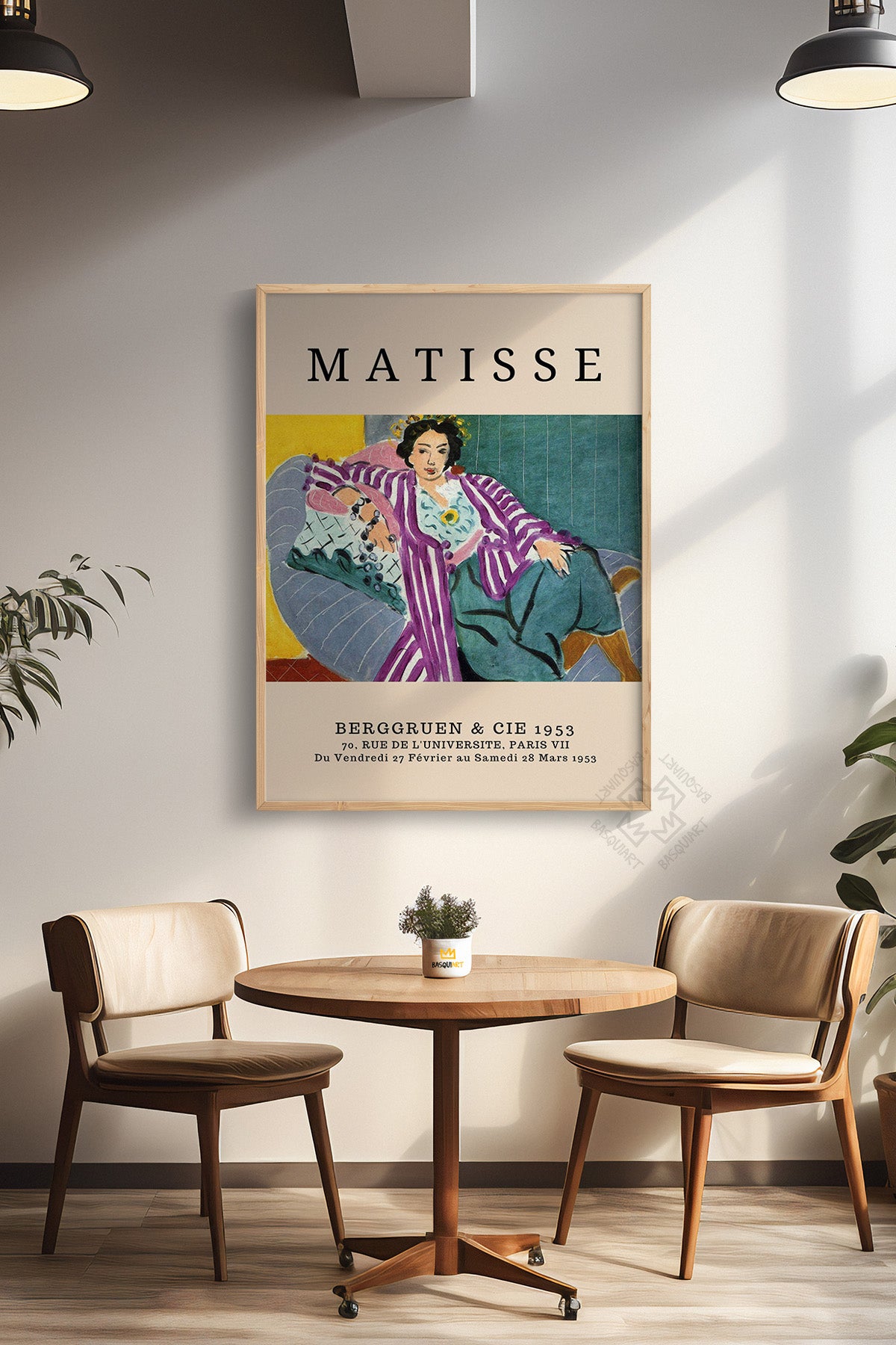 Henri Matisse Serisi Ahşap Çerçeveli Poster, Tablo Duvar Dekoru No:3