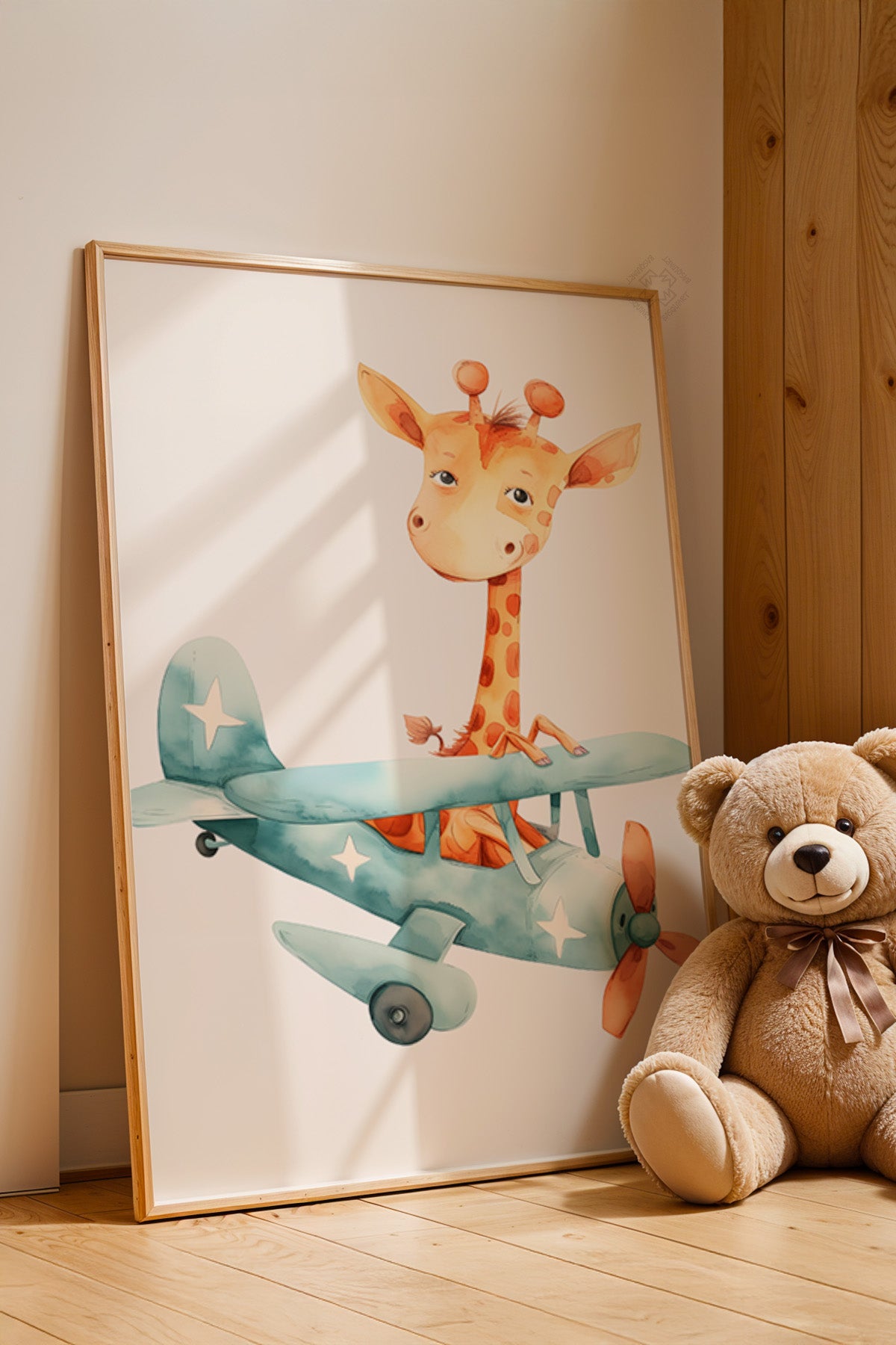 Çocuk Odası, Bebek Odası Ahşap Çerçeveli Poster, Tablo No:48