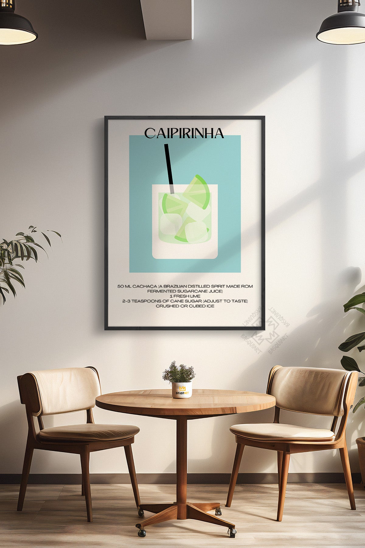 Kokteyl Serisi Siyah Çerçeveli Poster, Tablo, Cafe, Restoran, Mutfak Duvar Dekoru No:21