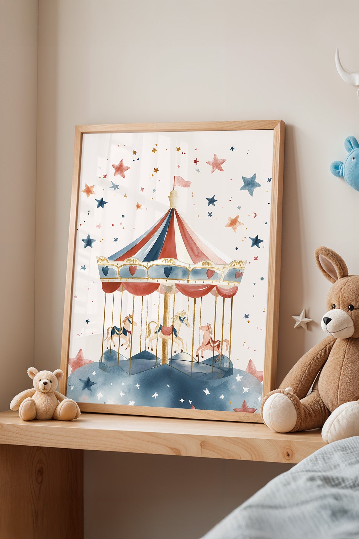 Çocuk Odası, Bebek Odası Ahşap Çerçeveli Poster, Tablo No:49