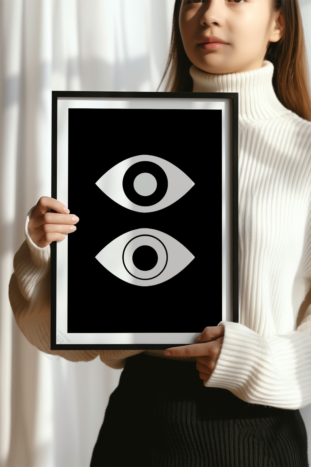 Bauhaus Serisi Siyah Çerçeveli Poster, Tablo No:49
