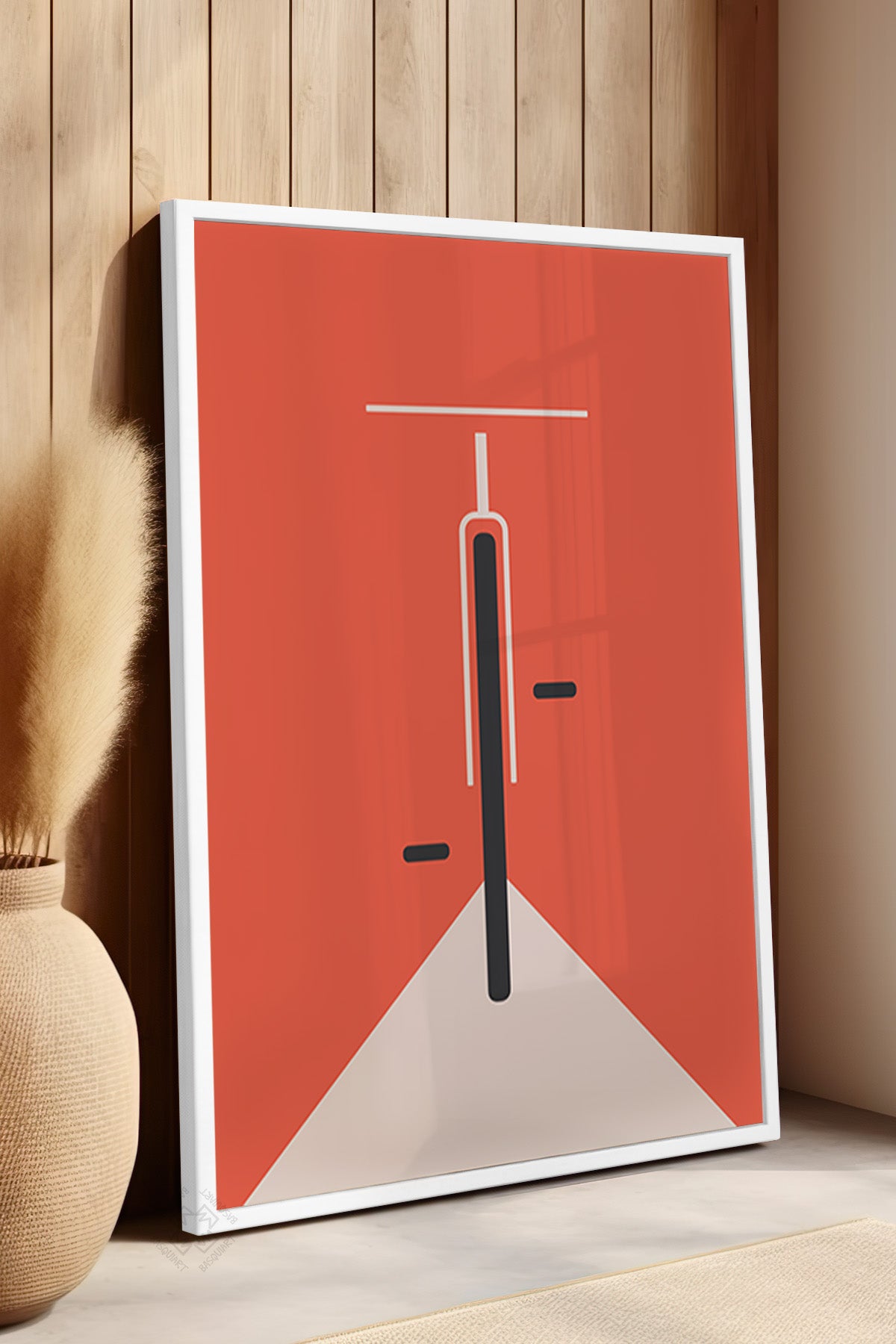 Bauhaus Serisi Beyaz Çerçeveli Poster, Tablo No:58