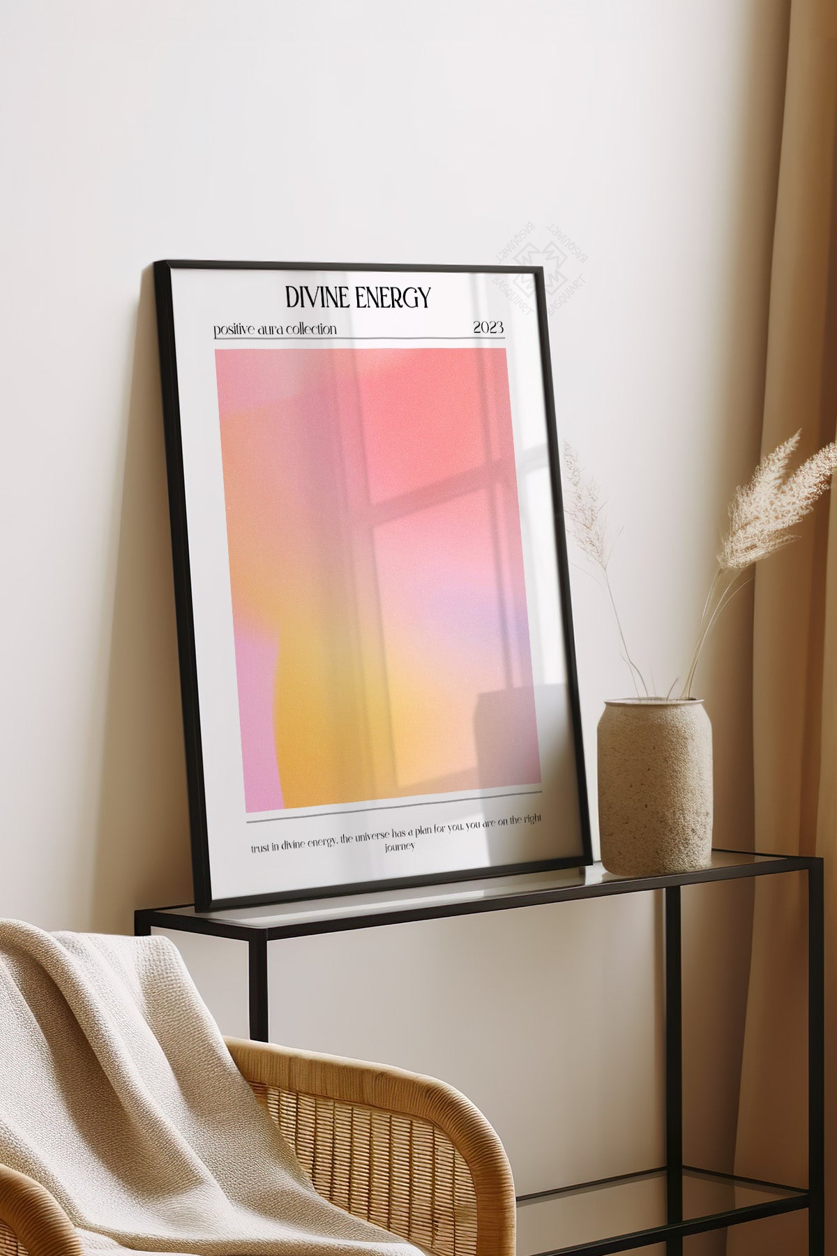Aura Serisi Siyah Çerçeveli Poster, Tablo No:55