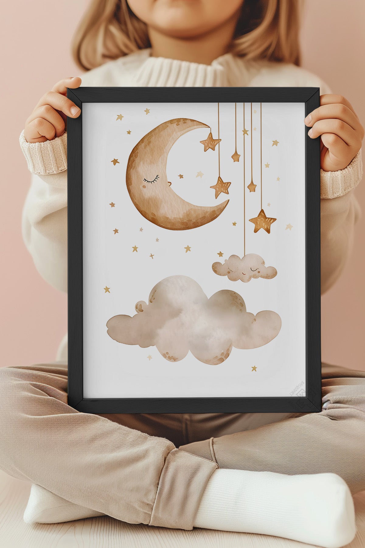Çocuk Odası, Bebek Odası Siyah Çerçeveli Poster, Tablo No:95