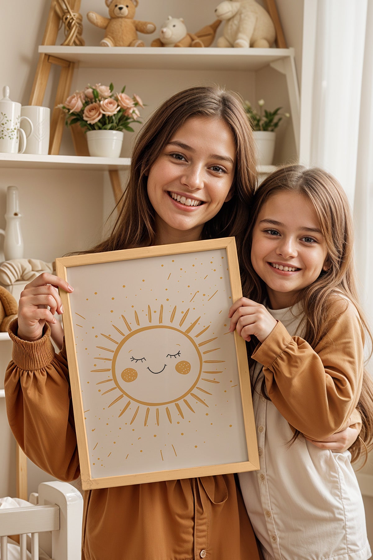 Çocuk Odası, Bebek Odası Ahşap Çerçeveli Poster, Tablo No:64