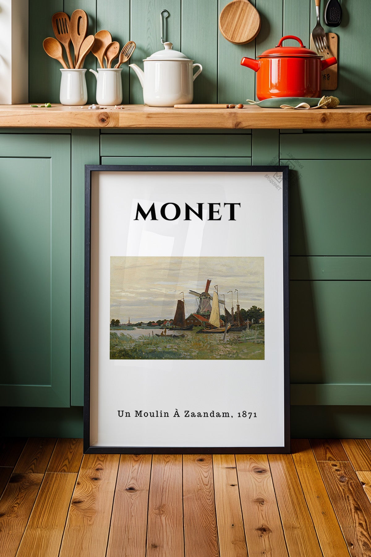 Claude Monet Serisi Siyah Çerçeveli Poster, Tablo Duvar Dekoru No:16