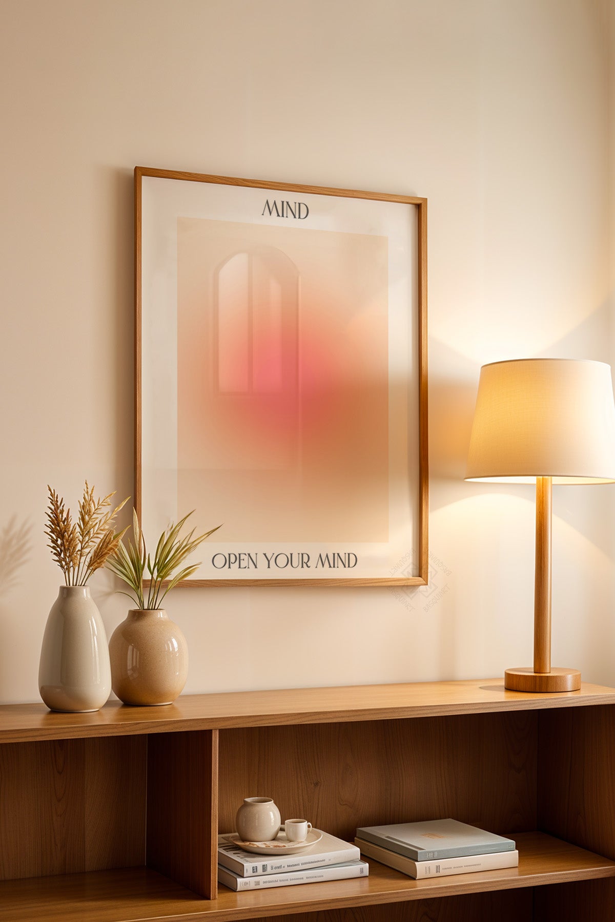 Aura Serisi Ahşap Çerçeveli Poster, Tablo No:143