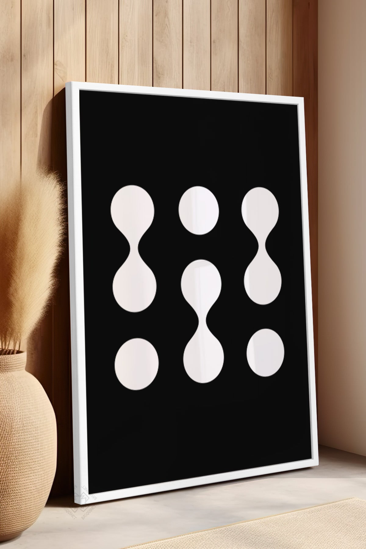 Bauhaus Serisi Beyaz Çerçeveli Poster, Tablo No:42