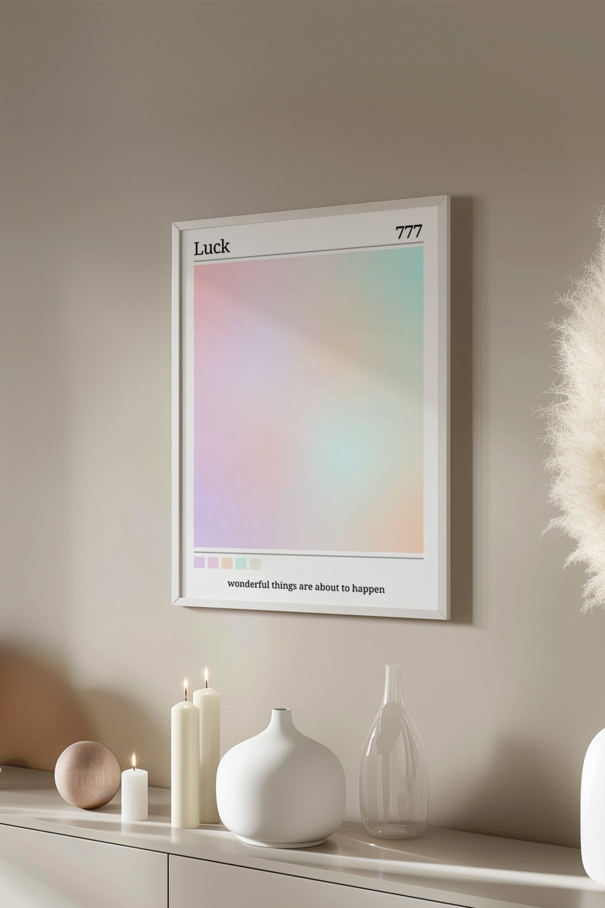 Aura Serisi Beyaz Çerçeveli Poster, Tablo No:74