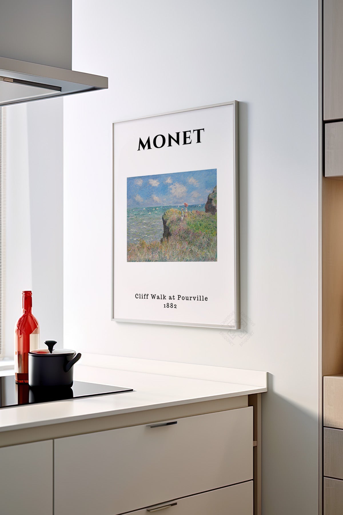 Claude Monet Serisi Beyaz Çerçeveli Poster, Tablo Duvar Dekoru No:5