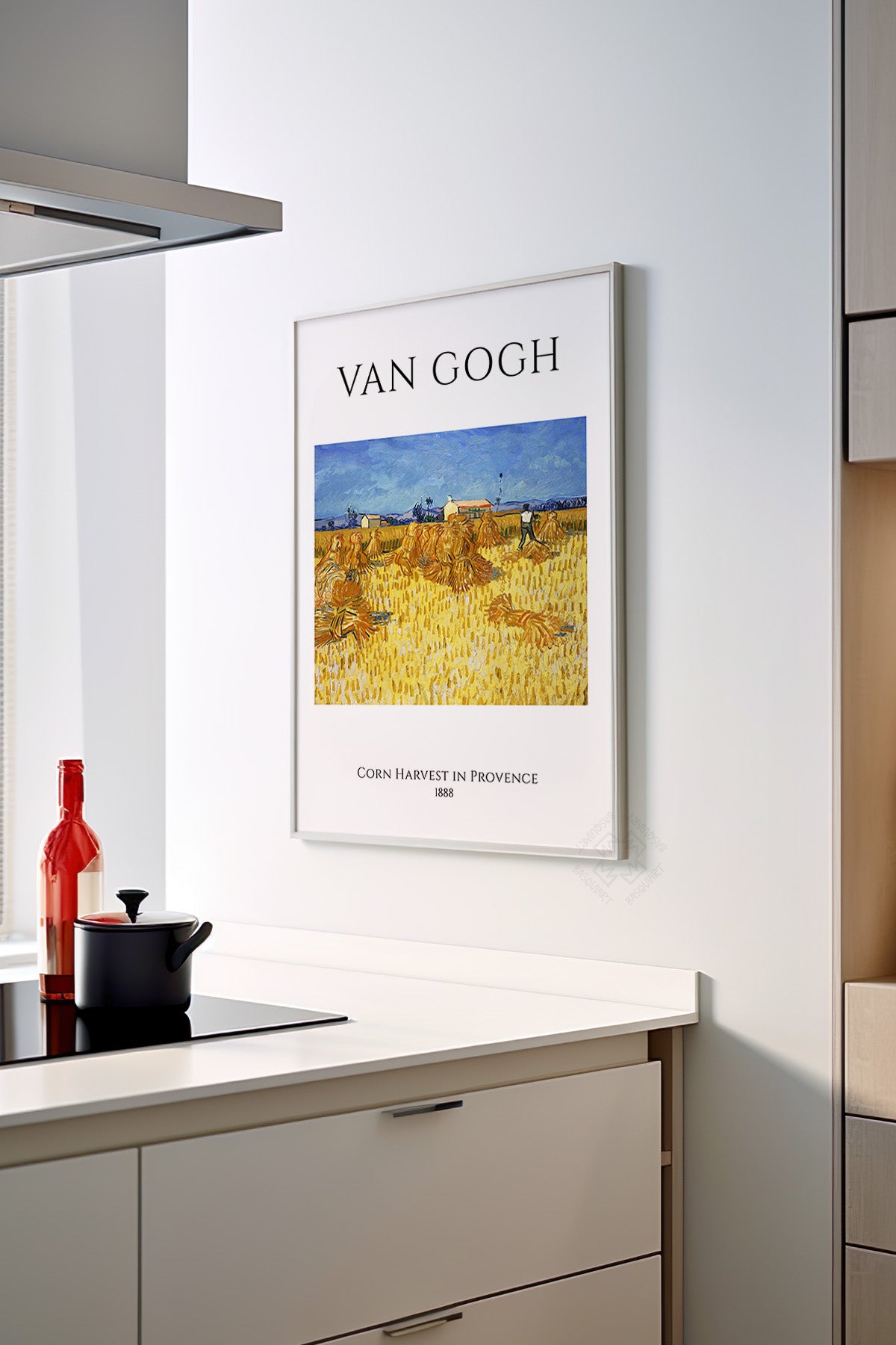 Vincent Van Gogh Serisi Beyaz Çerçeveli Poster, Tablo Duvar Dekoru No:1