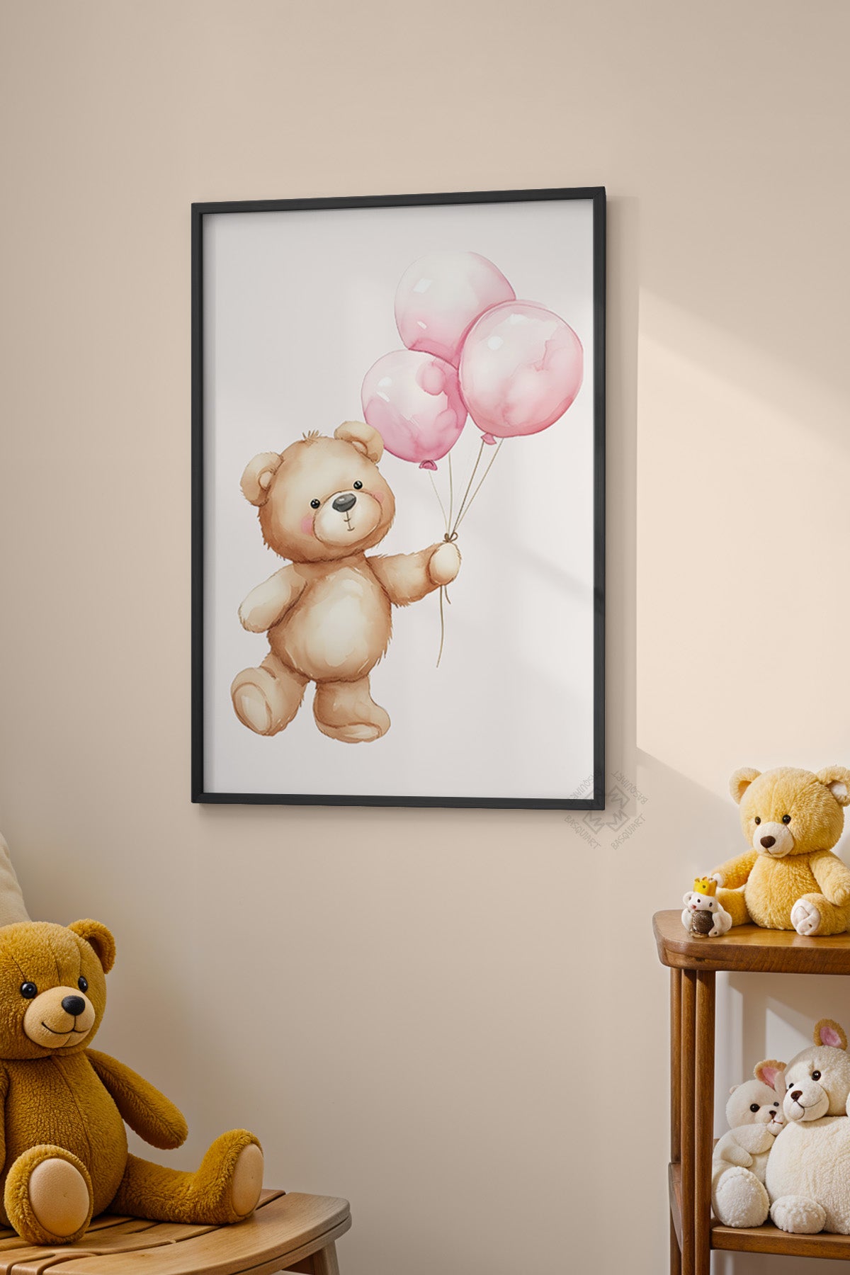 Çocuk Odası, Bebek Odası Siyah Çerçeveli Poster, Tablo No:53