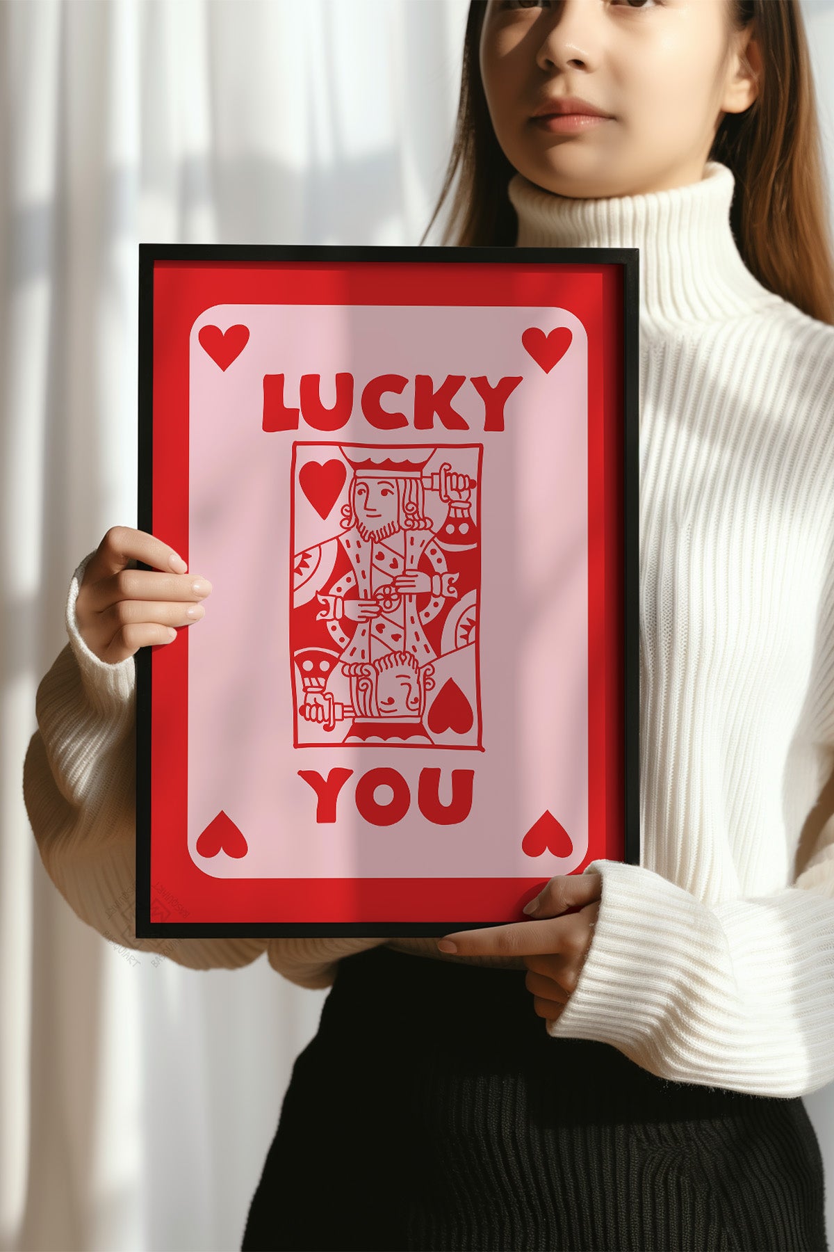 Lucky You Serisi Siyah Çerçeveli Poster, Tablo Duvar Dekoru No:79
