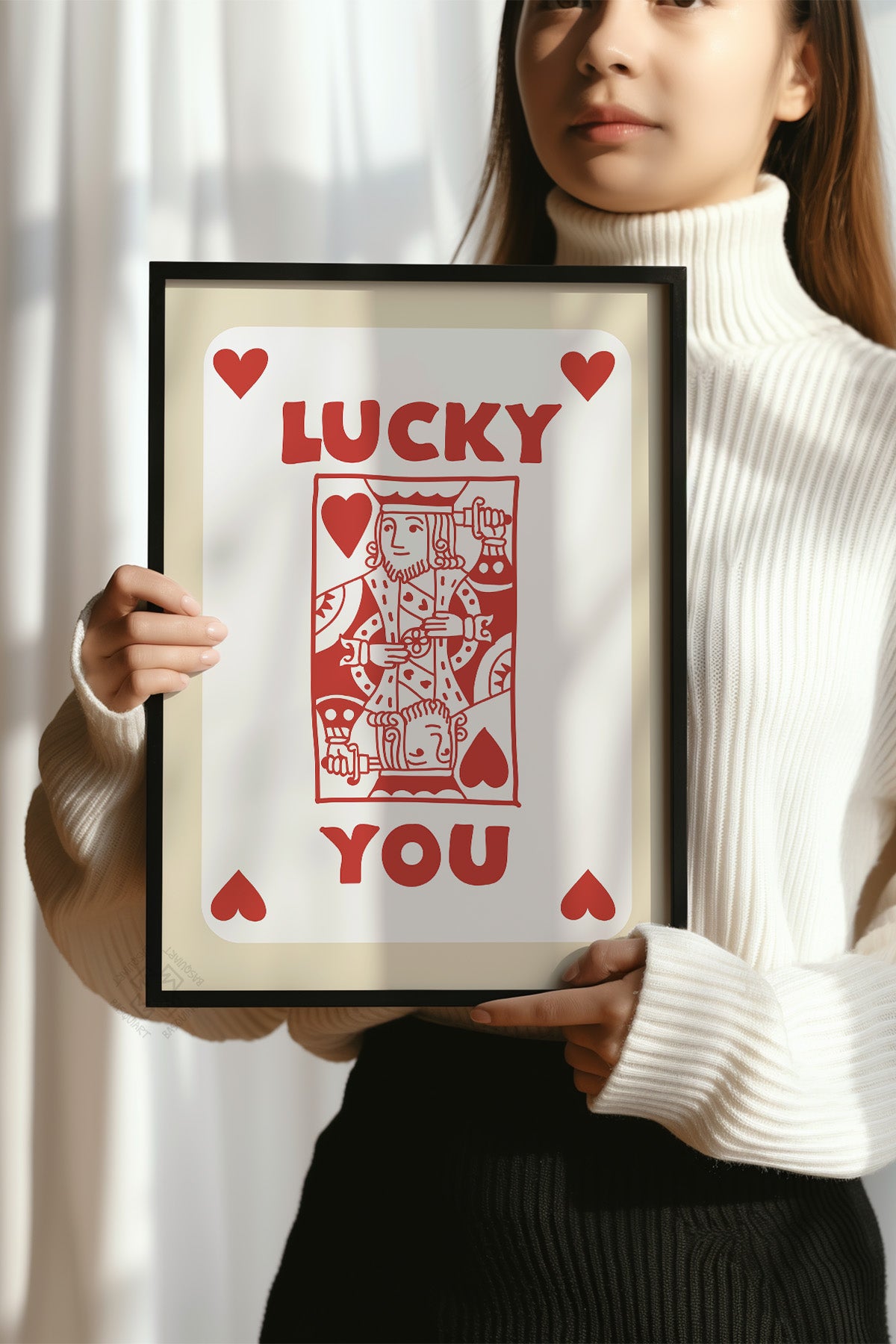 Lucky You Serisi Siyah Çerçeveli Poster, Tablo Duvar Dekoru No:62