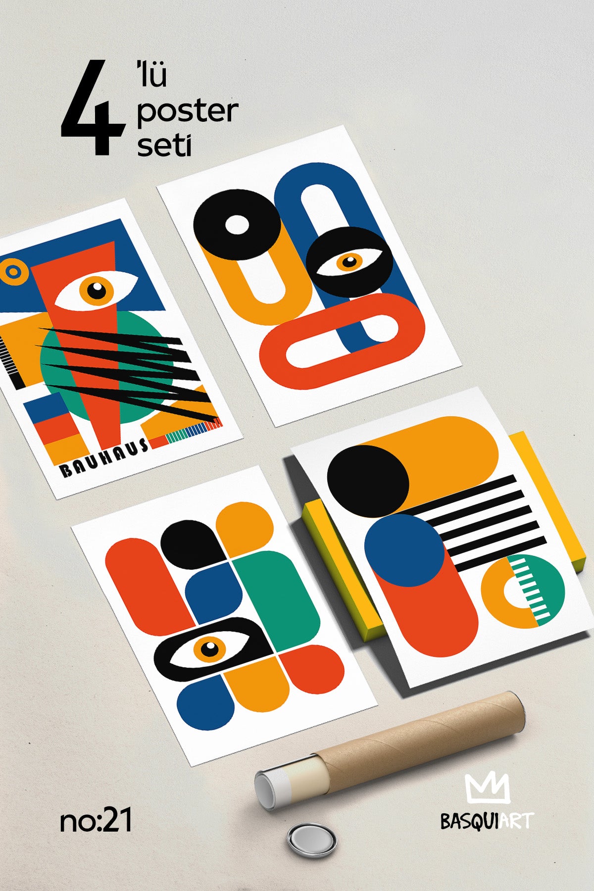 Bauhaus 4'lü Poster Seti, Duvar Dekoru No:21