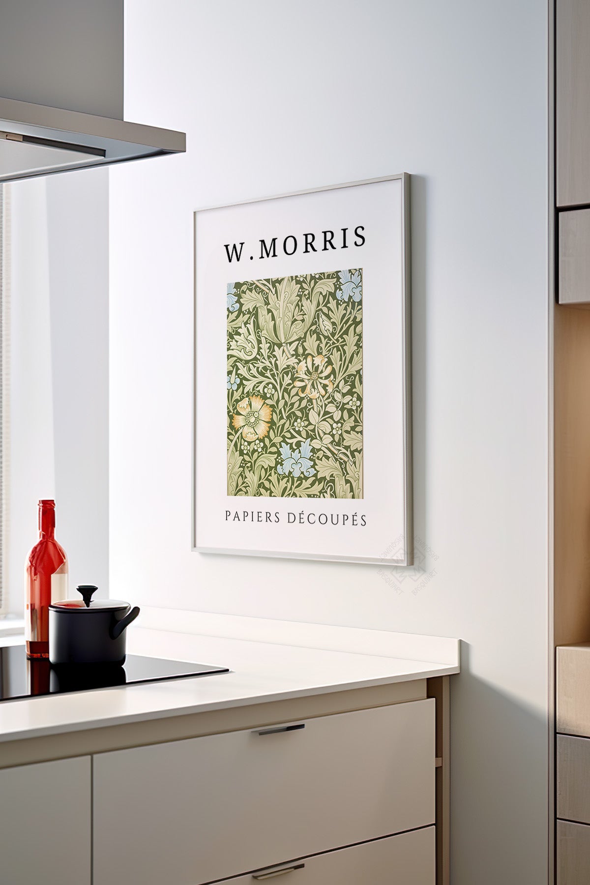 William Morris Serisi Beyaz Çerçeveli Poster, Tablo Duvar Dekoru No:11