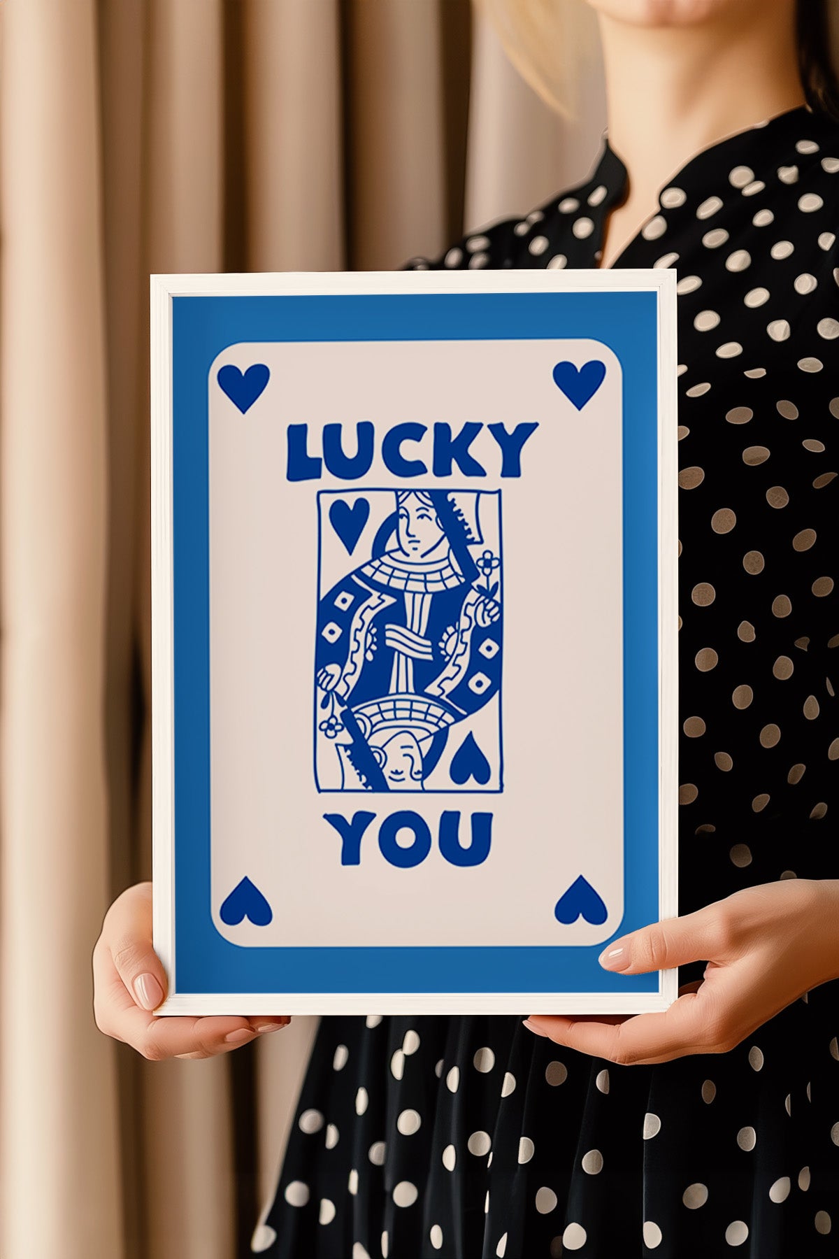 Lucky You Serisi Beyaz Çerçeveli Poster, Tablo Duvar Dekoru No:23