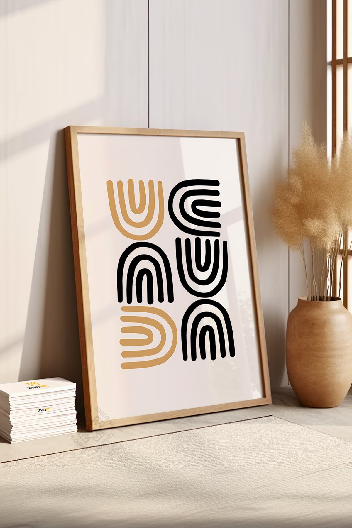 Bauhaus Serisi Ahşap Çerçeveli Poster, Tablo No:106