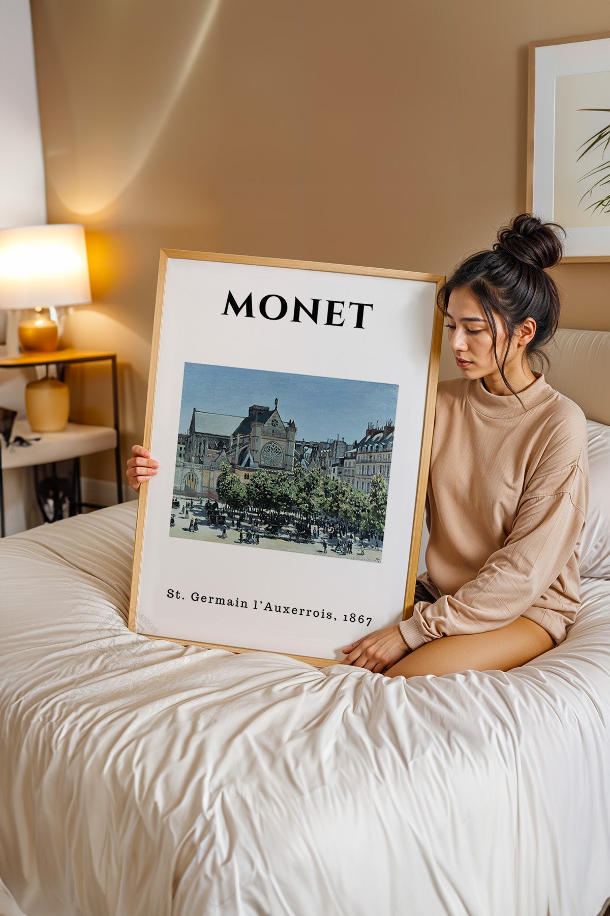Claude Monet Serisi Ahşap Çerçeveli Poster, Tablo Duvar Dekoru No:23