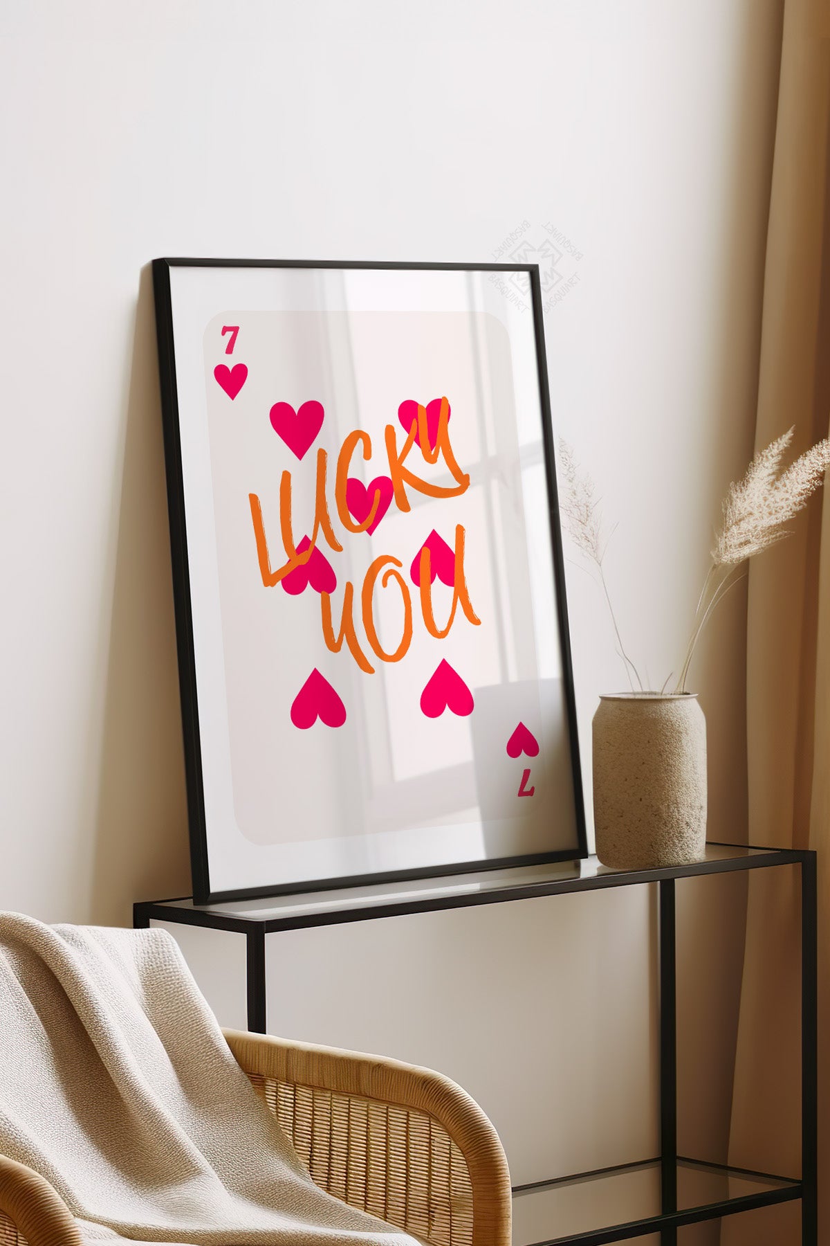 Lucky You Serisi Siyah Çerçeveli Poster, Tablo Duvar Dekoru No:126