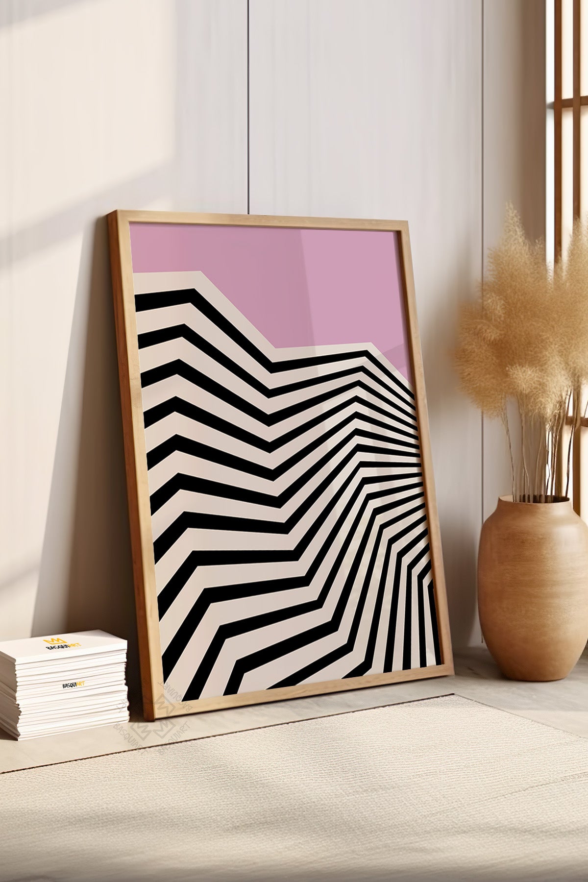 Bauhaus Serisi Ahşap Çerçeveli Poster, Tablo No:64
