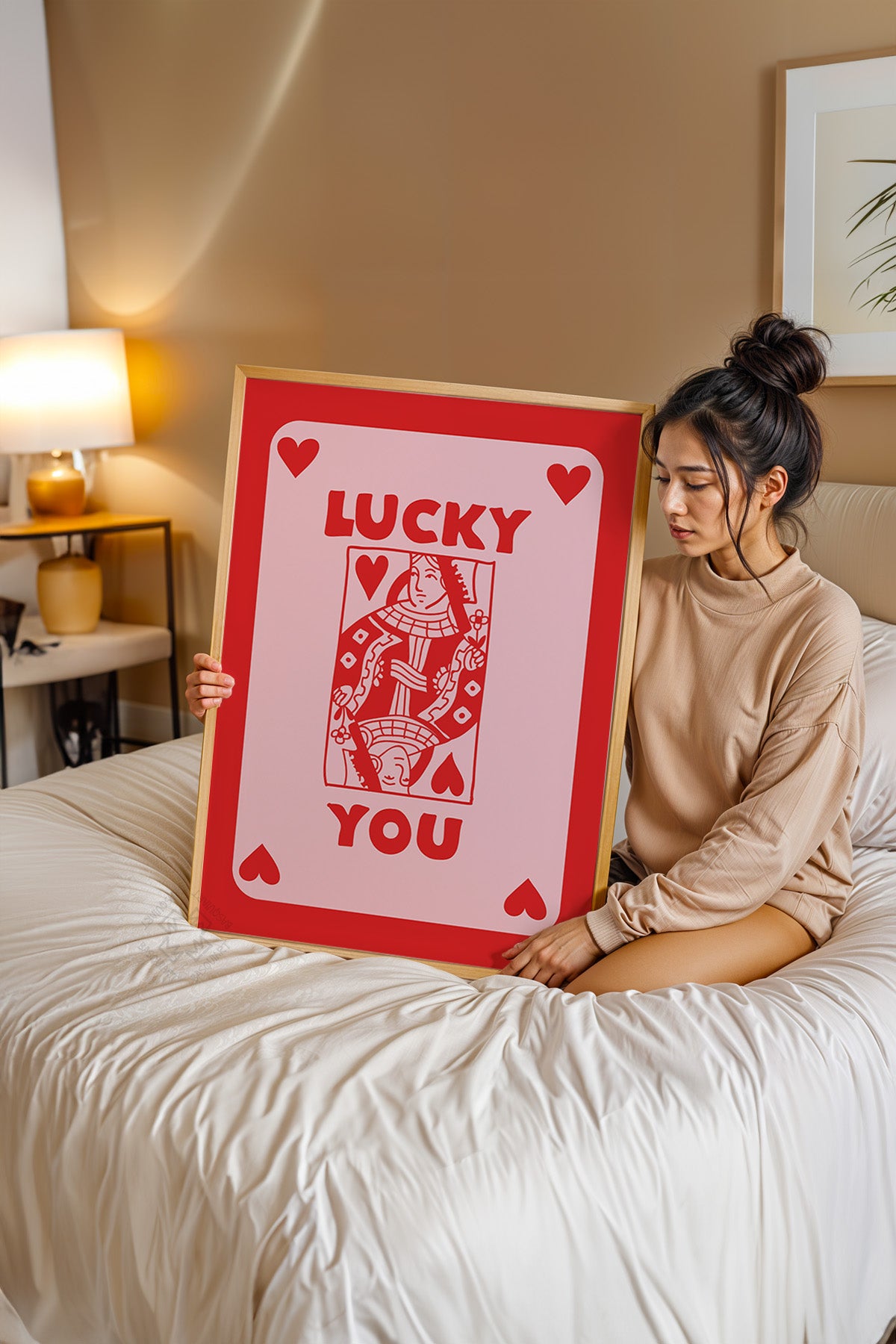 Lucky You Serisi Ahşap Çerçeveli Poster, Tablo Duvar Dekoru No:78