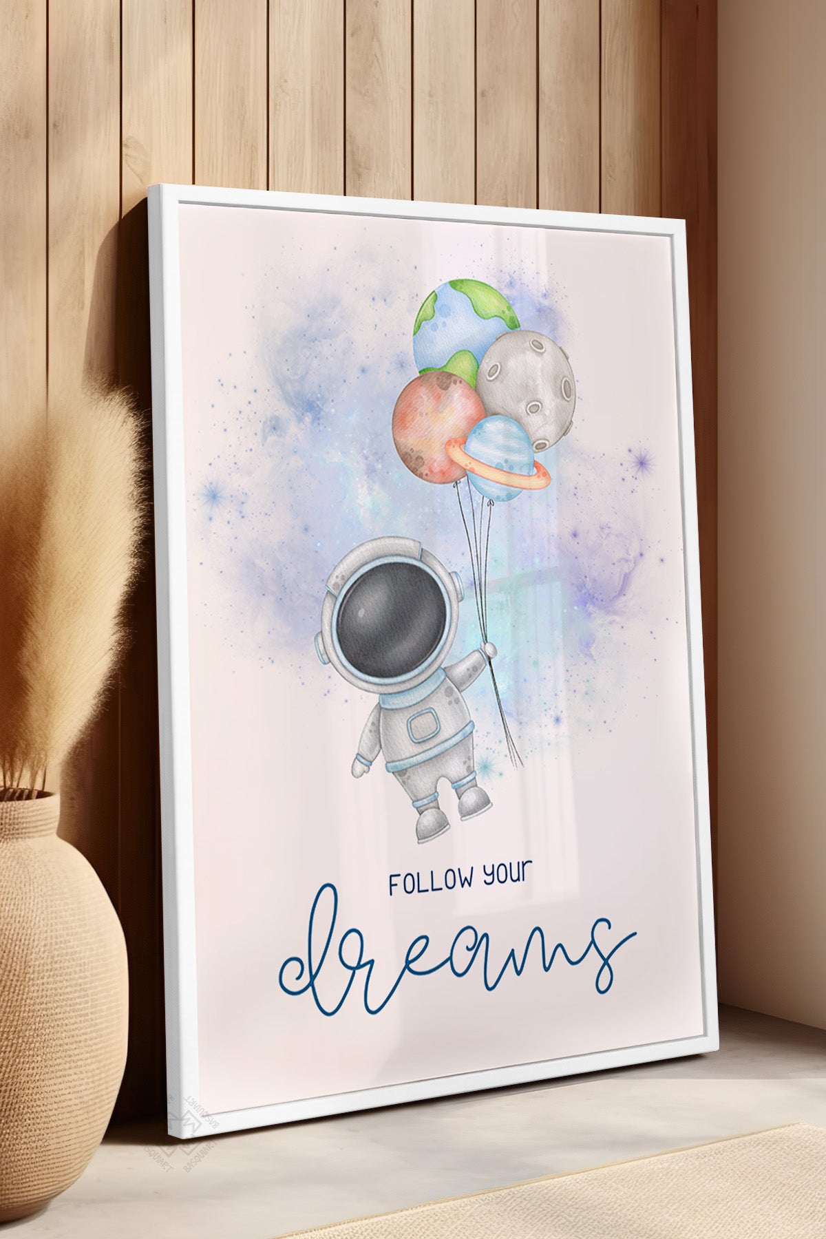 Çocuk Odası, Bebek Odası Beyaz Çerçeveli Poster, Tablo No:29
