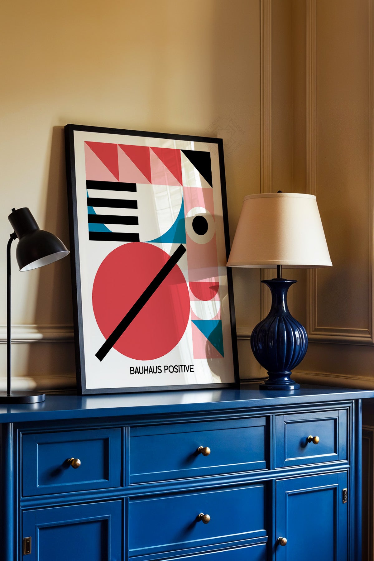 Bauhaus Serisi Siyah Çerçeveli Poster, Tablo No:120