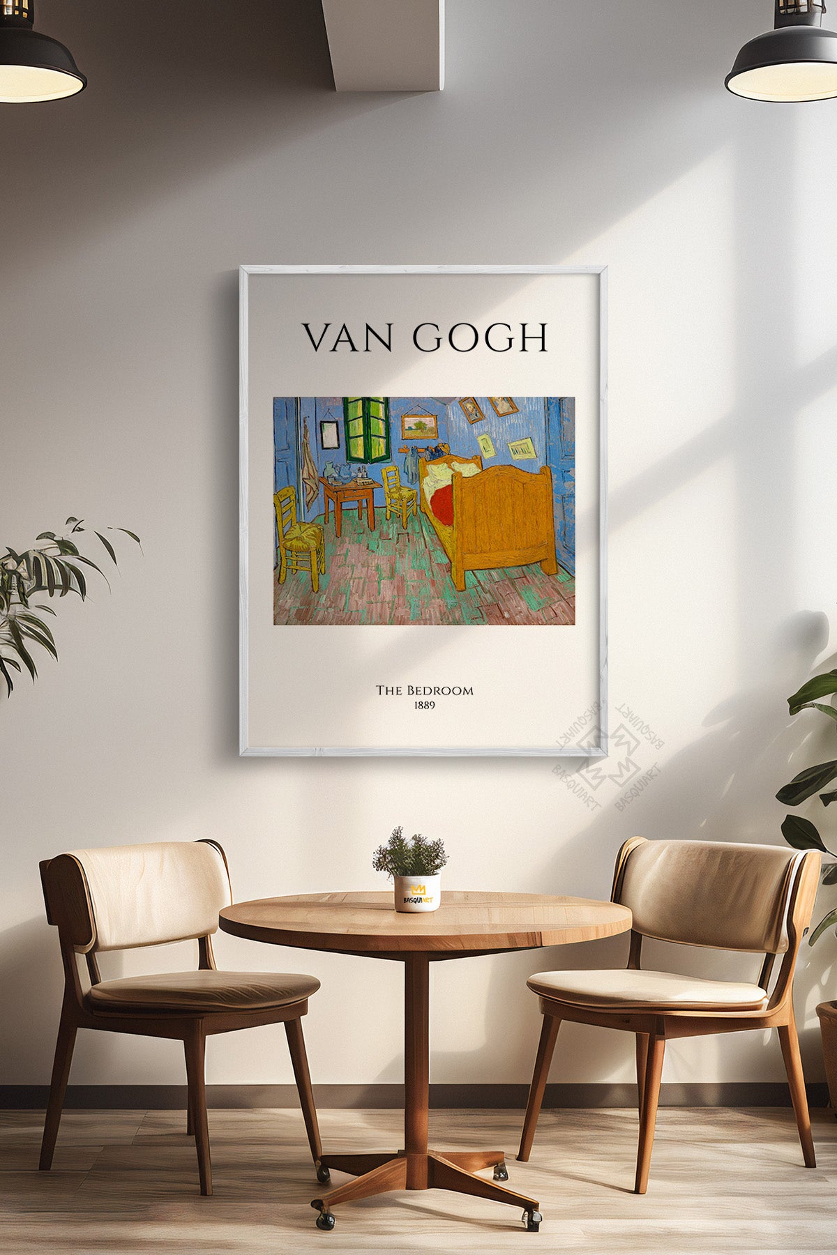 Vincent Van Gogh Serisi Beyaz Çerçeveli Poster, Tablo Duvar Dekoru No:19