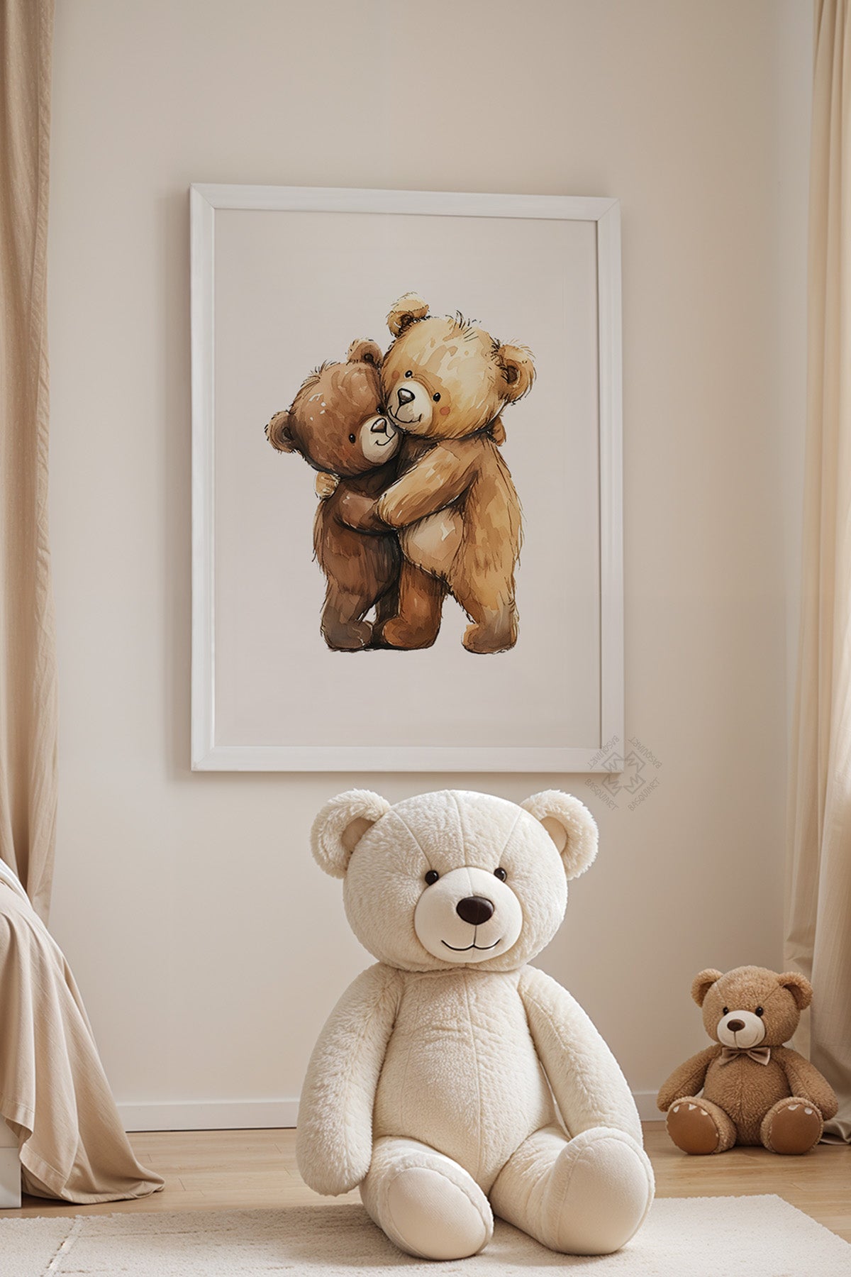 Çocuk Odası, Bebek Odası Beyaz Çerçeveli Poster, Tablo No:81