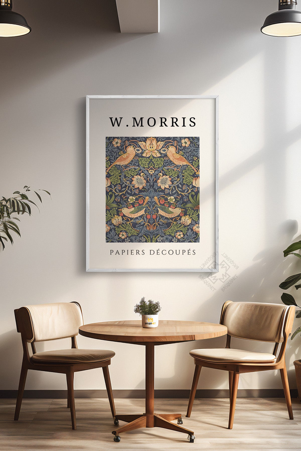 William Morris Serisi Beyaz Çerçeveli Poster, Tablo Duvar Dekoru No:2