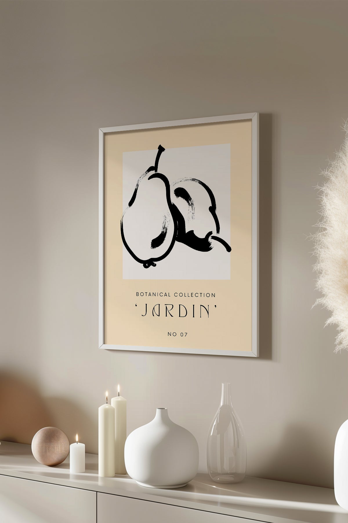 Bohemian Serisi Beyaz Çerçeveli Poster, Tablo No:118