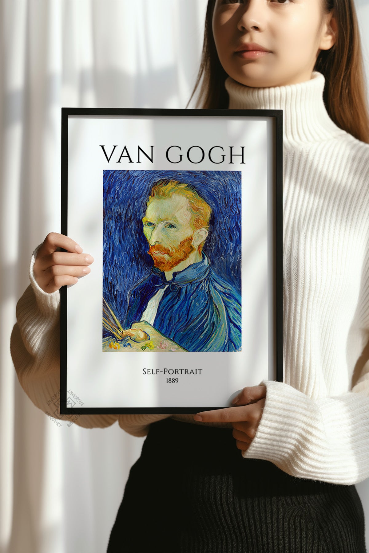 Vincent Van Gogh Serisi Siyah Çerçeveli Poster, Tablo Duvar Dekoru No:27