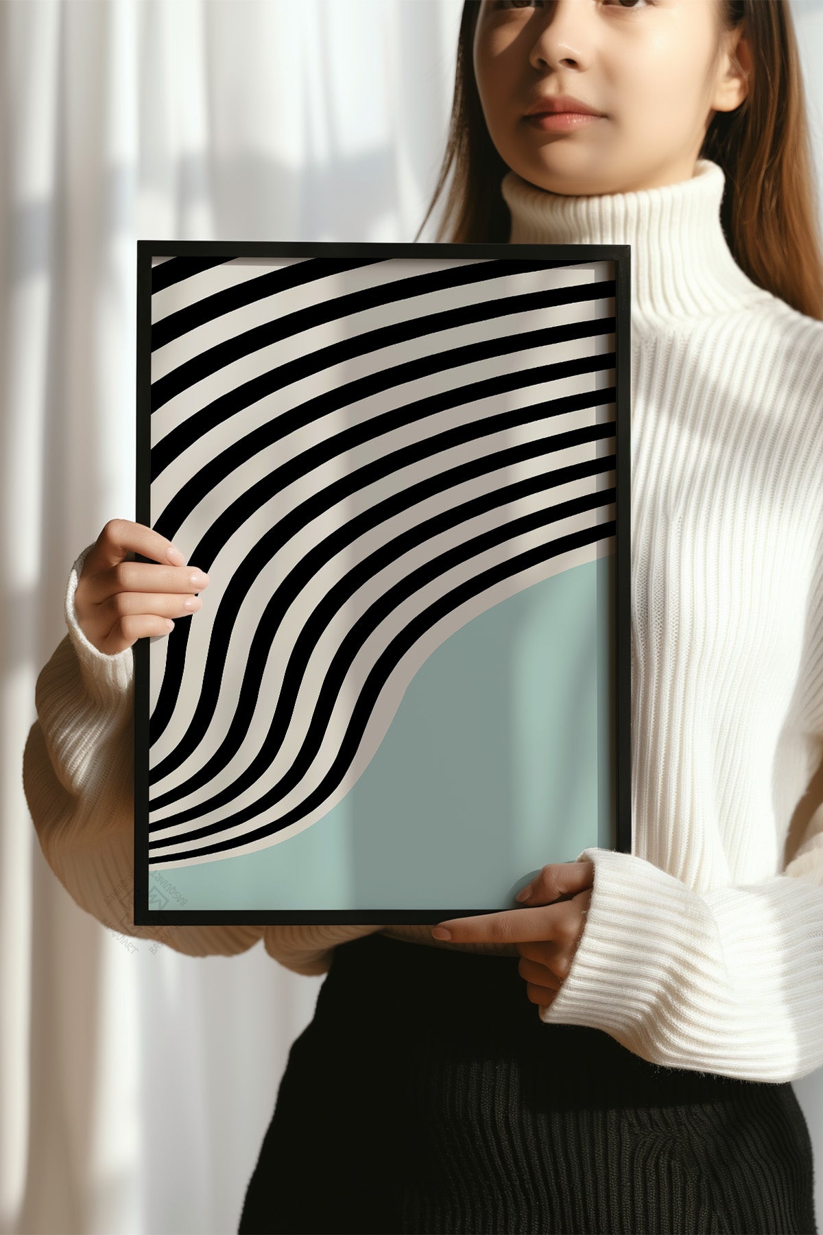 Bauhaus Serisi Siyah Çerçeveli Poster, Tablo No:67