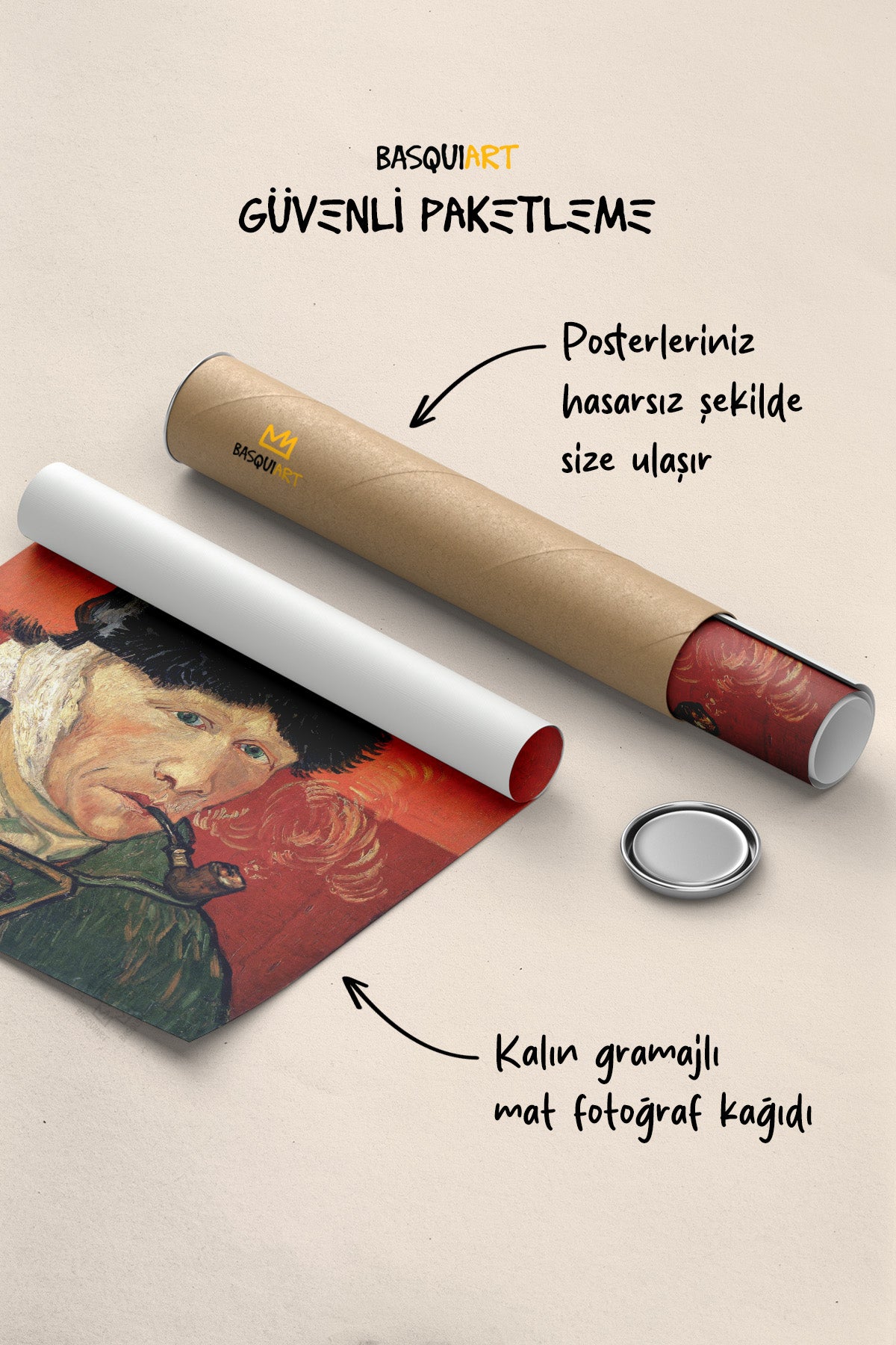 Van Gogh 4'lü Poster Seti, Duvar Dekoru No:47