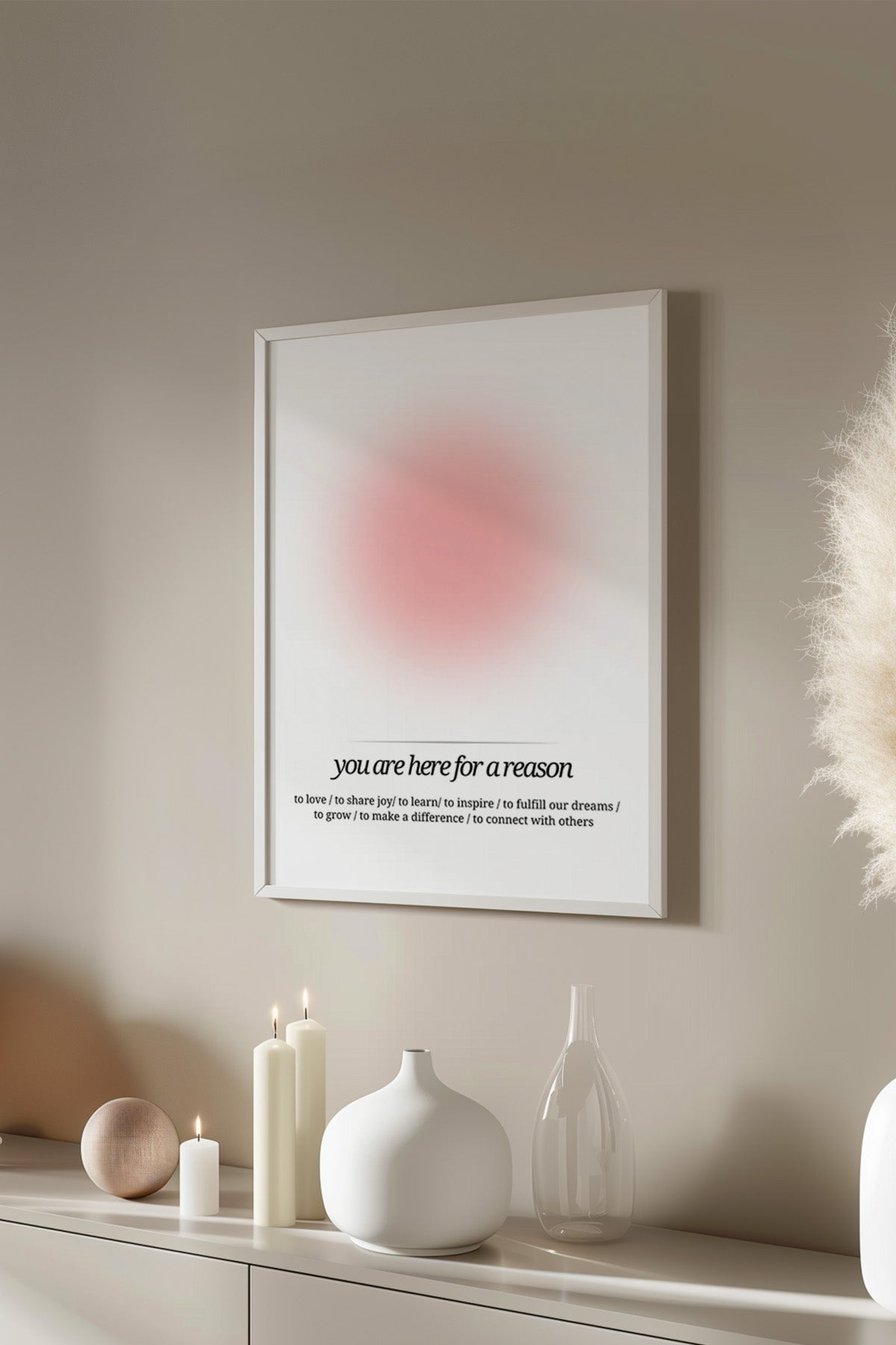 Aura Serisi Beyaz Çerçeveli Poster, Tablo No:94