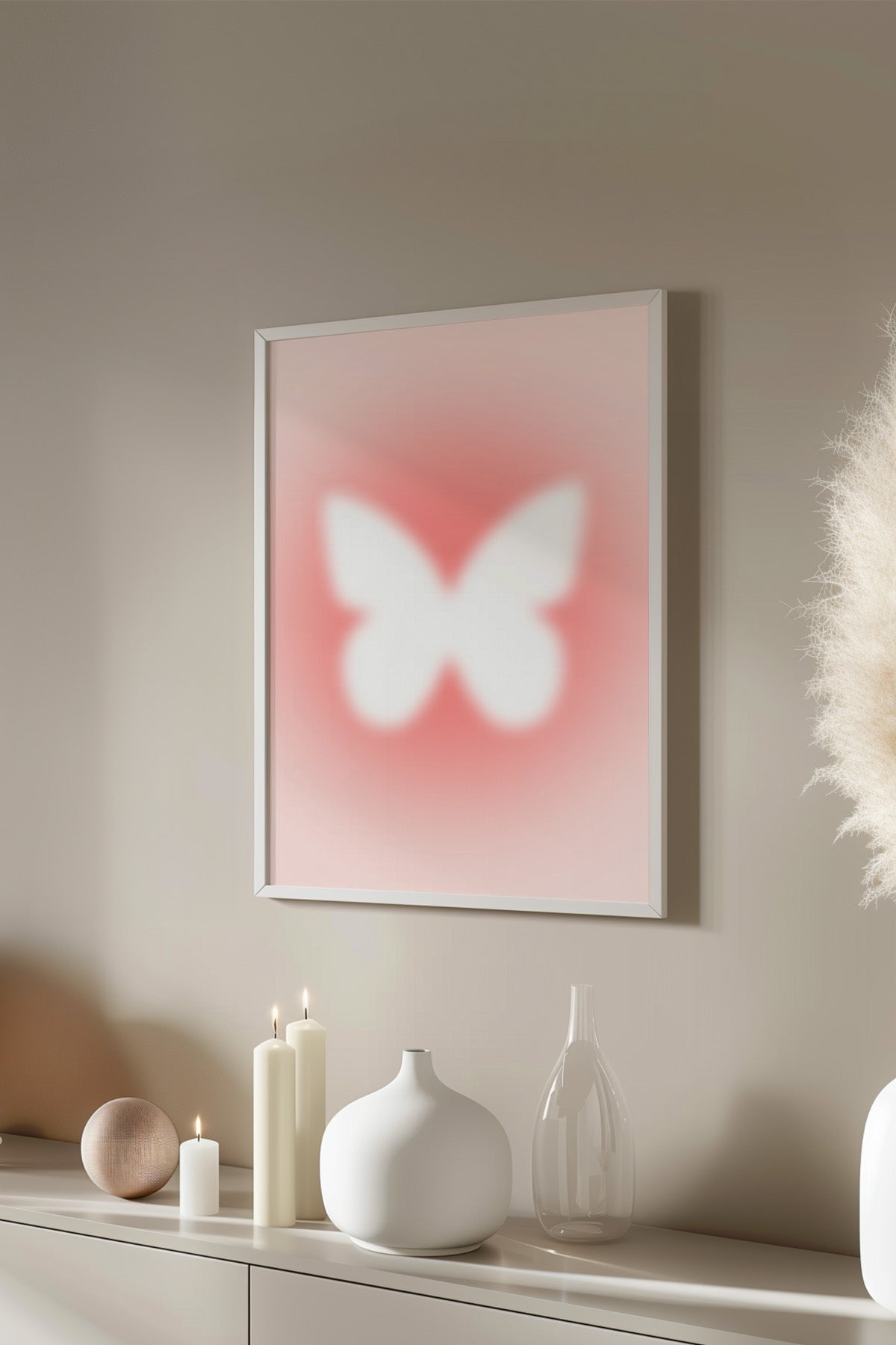 Aura Serisi Beyaz Çerçeveli Poster, Tablo No:99