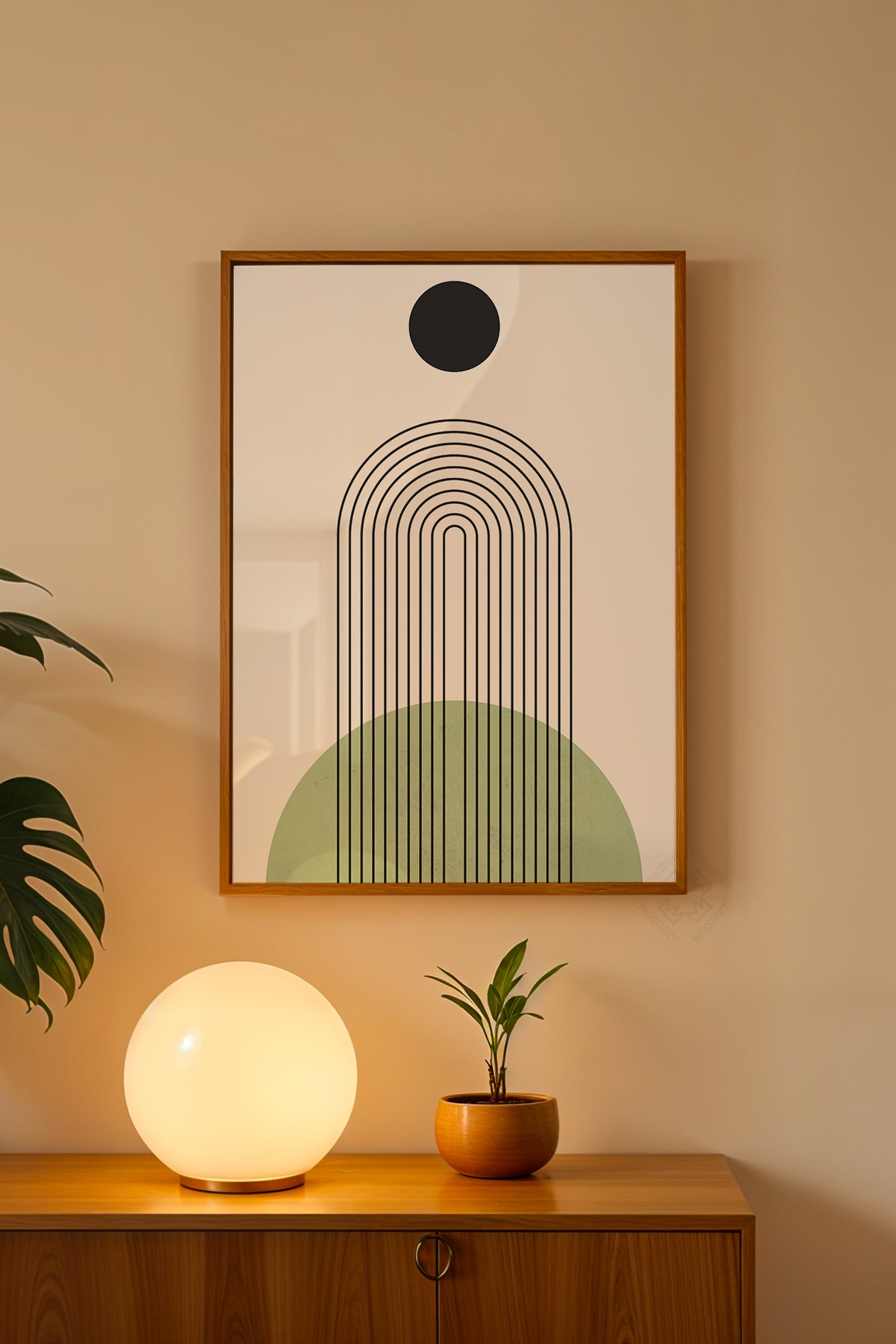 Bohemian Serisi Ahşap Çerçeveli Poster, Tablo No:48
