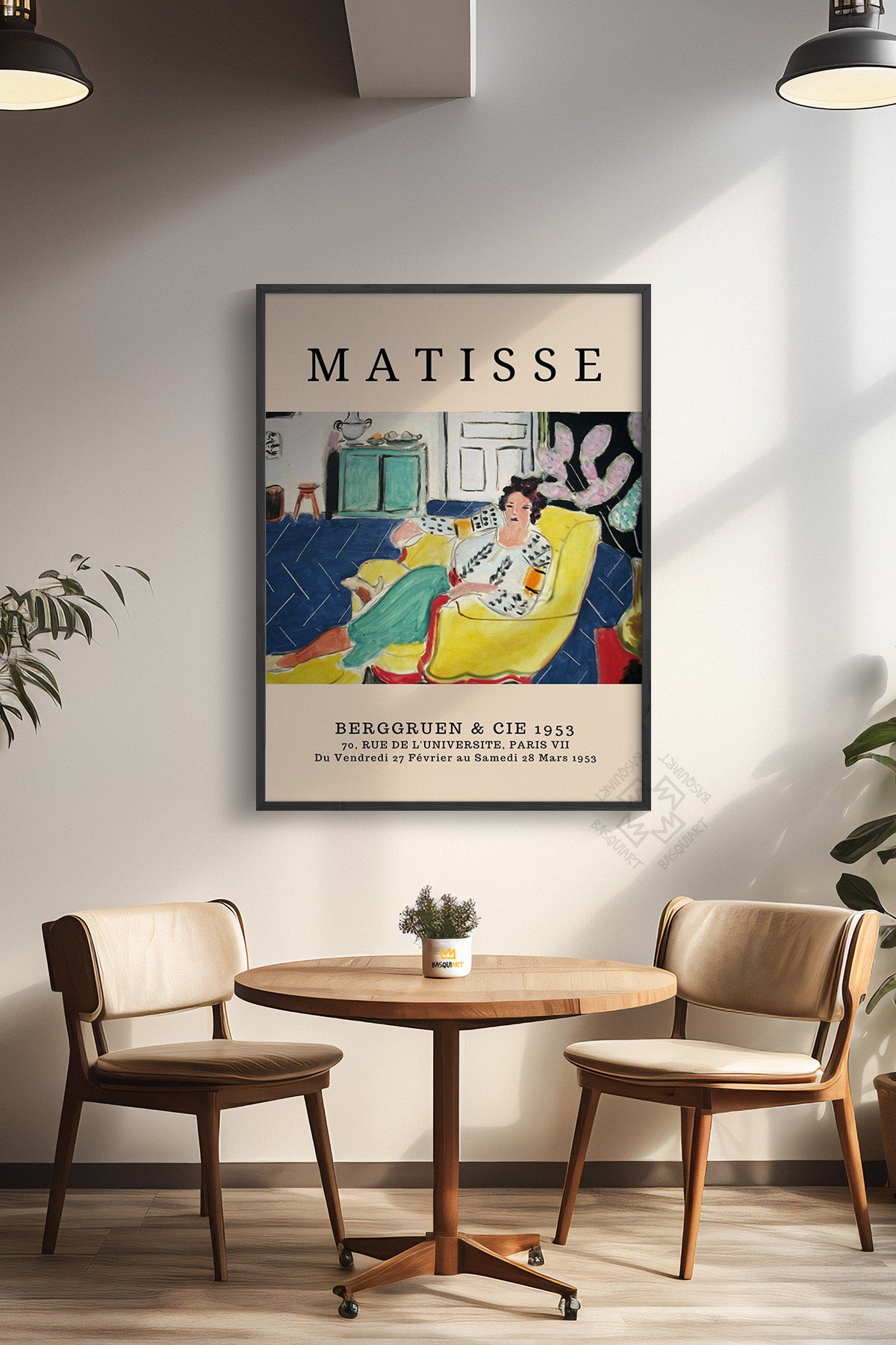 Henri Matisse Serisi Siyah Çerçeveli Poster, Tablo Duvar Dekoru No:7