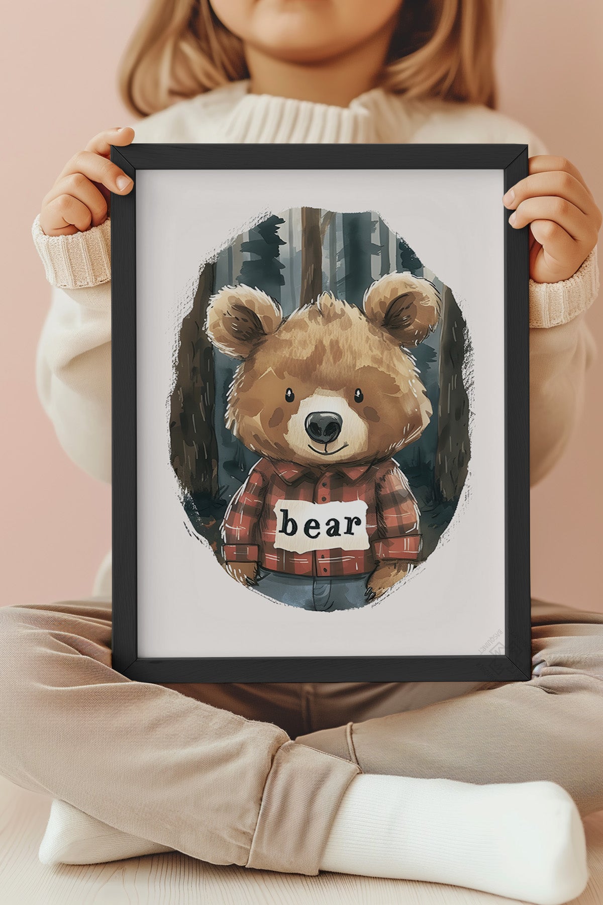 Çocuk Odası, Bebek Odası Siyah Çerçeveli Poster, Tablo No:70