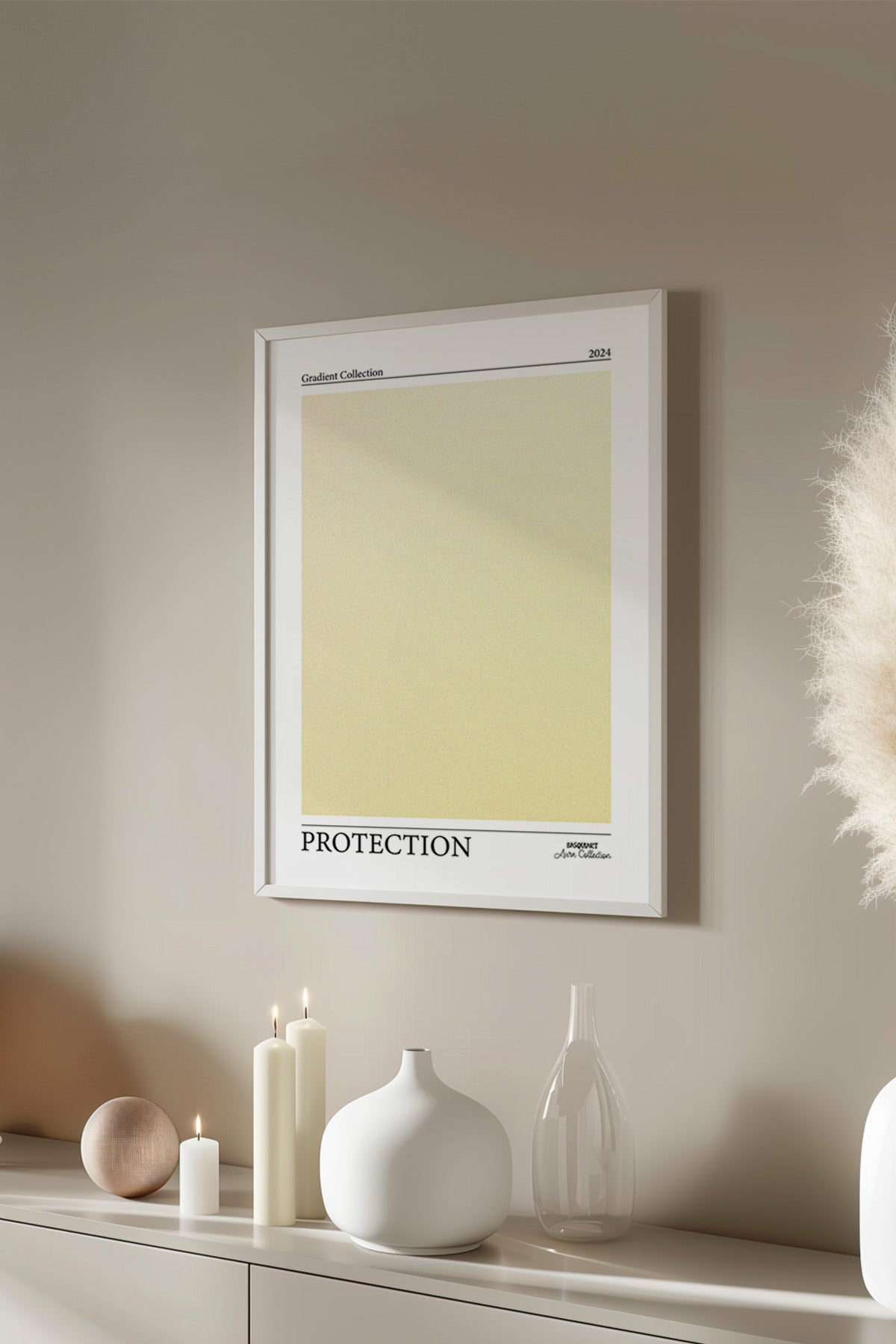 Aura Serisi Beyaz Çerçeveli Poster, Tablo No:49