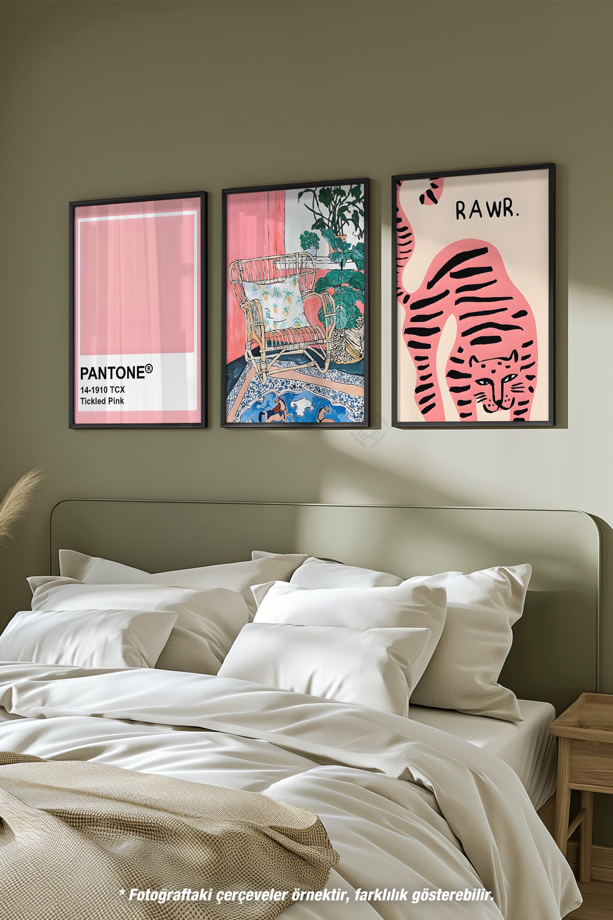 Grafik Tasarım 3'lü Siyah Çerçeveli Poster, Tablo Seti No:27