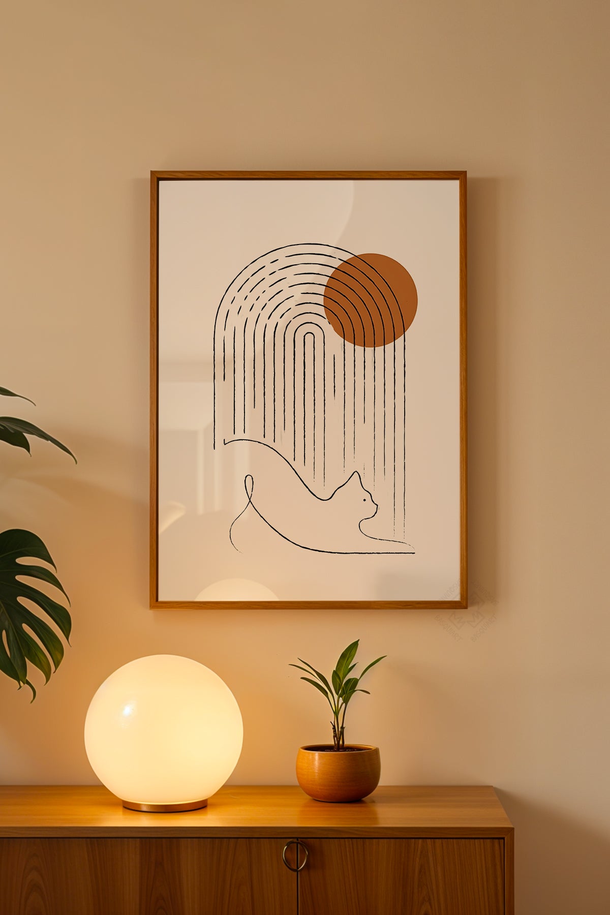 Bohemian Serisi Ahşap Çerçeveli Poster, Tablo No:28