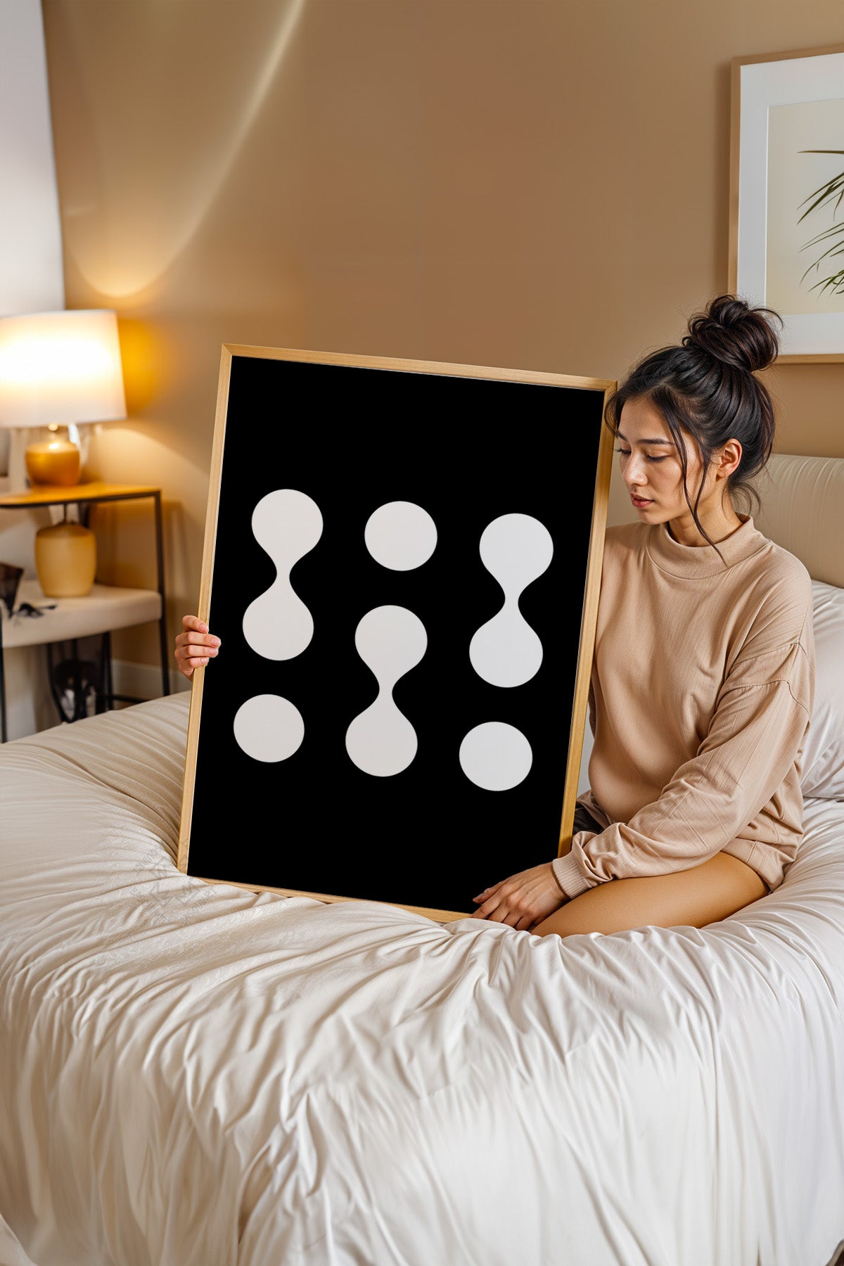 Bauhaus Serisi Ahşap Çerçeveli Poster, Tablo No:42