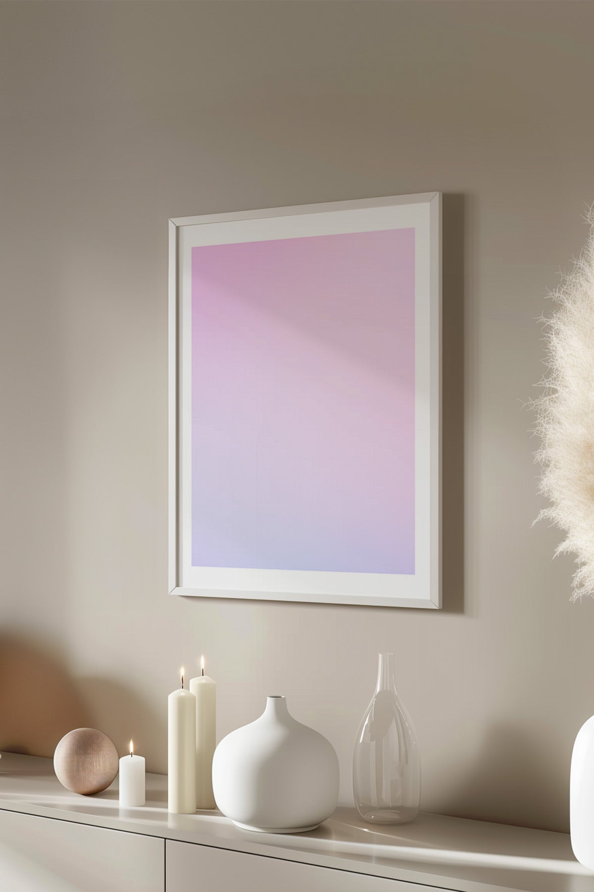 Aura Serisi Beyaz Çerçeveli Poster, Tablo No:21