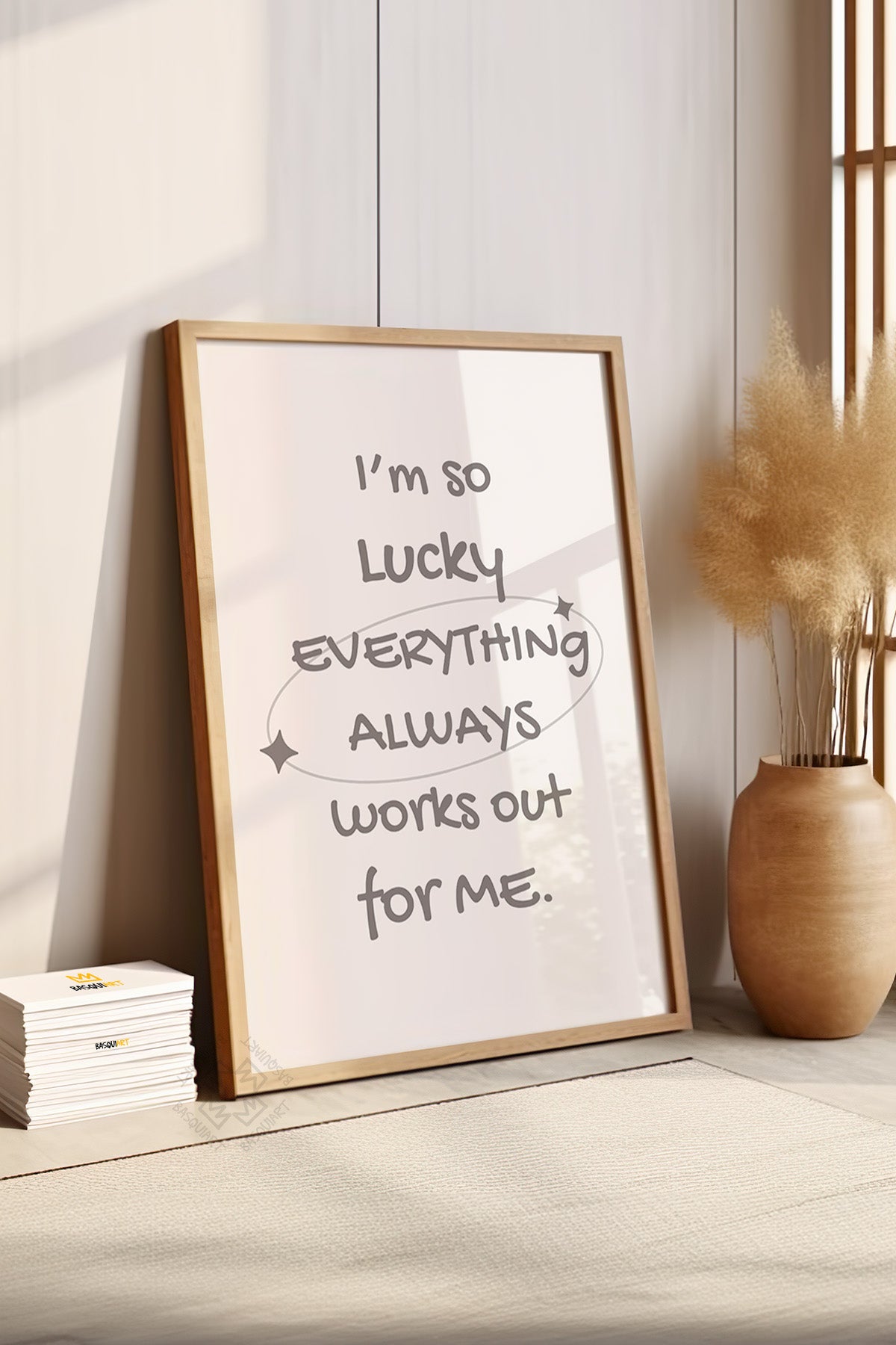 Lucky You Serisi Ahşap Çerçeveli Poster, Tablo Duvar Dekoru No:10