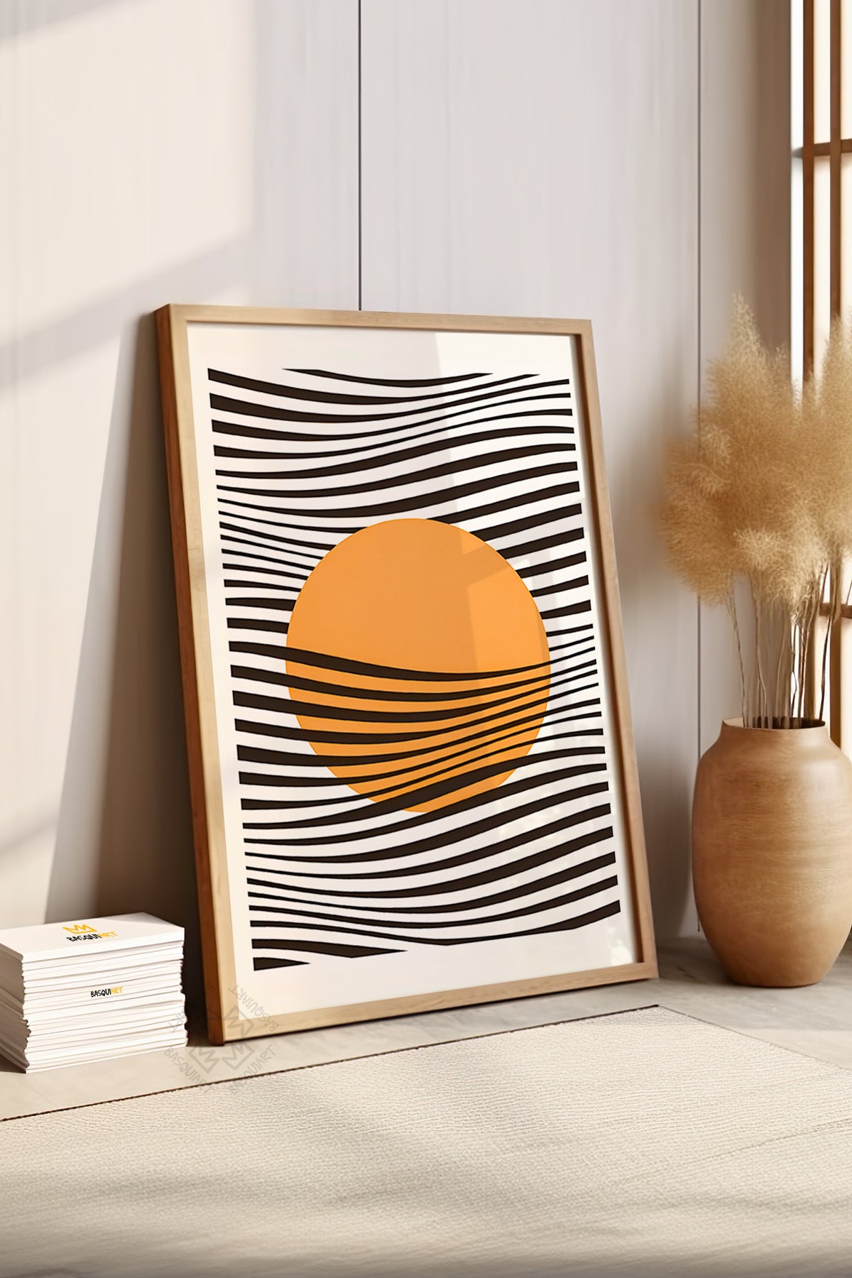 Bauhaus Serisi Ahşap Çerçeveli Poster, Tablo No:34