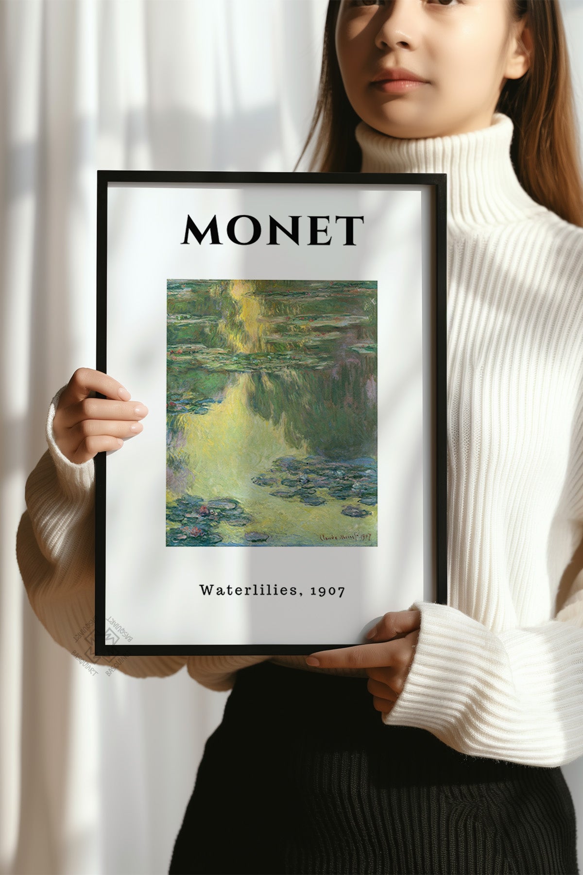 Claude Monet Serisi Siyah Çerçeveli Poster, Tablo Duvar Dekoru No:12